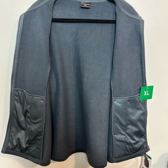32 DEGREES Womens Fleece Blue Gray Tech Cozy Zip Jacket Blue Size XL