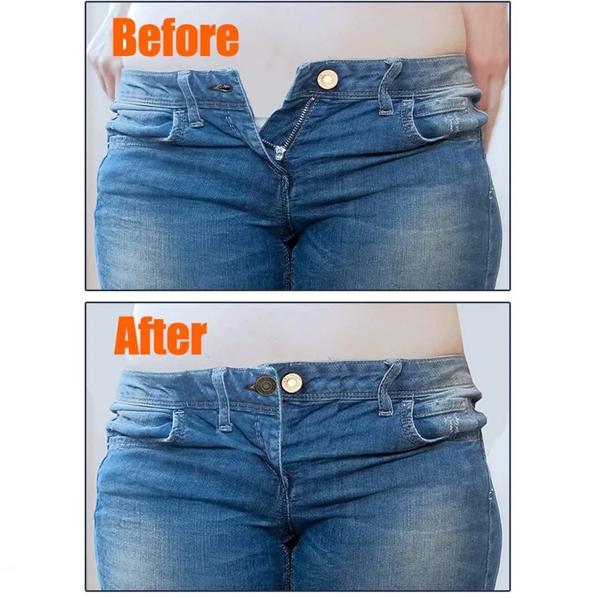 6PCS Jeans Button Extender Adjustable Waist Extender for Men Women Pants