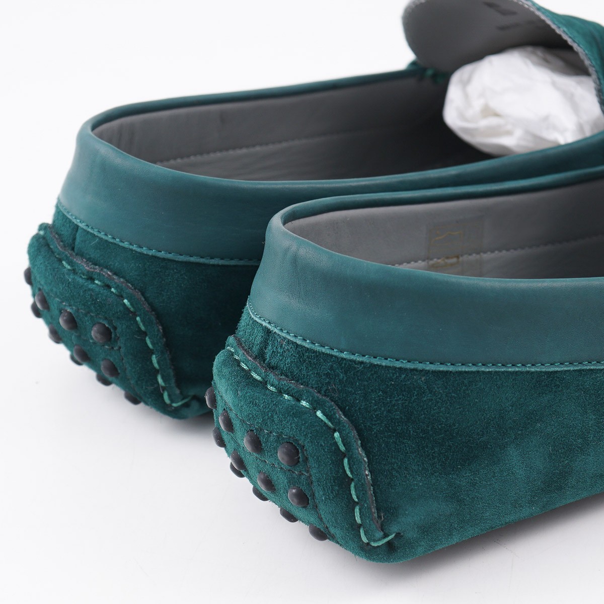 Brett Johnson Emerald Green Calf Suede Driving Moccasins 10.5 (Eu 43.5) Shoes