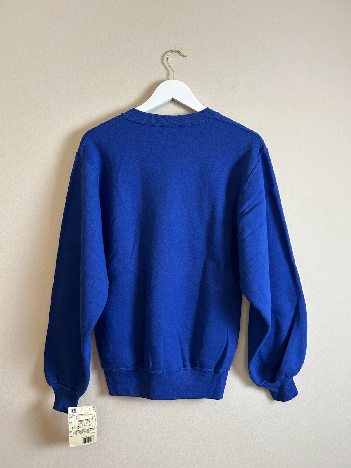 Vintage 90s Deadstock Russell Athletic Crewneck Sweatshirt Blue S NWT Made In US