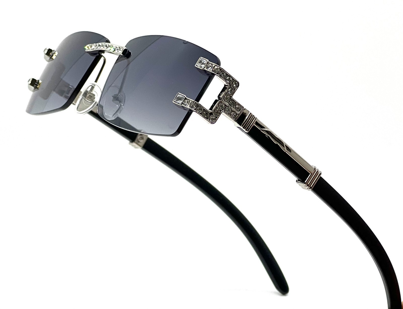 Hip Hop Sunglasses Men Designer Rimless Bling Diamond Shades Classic Rapper New