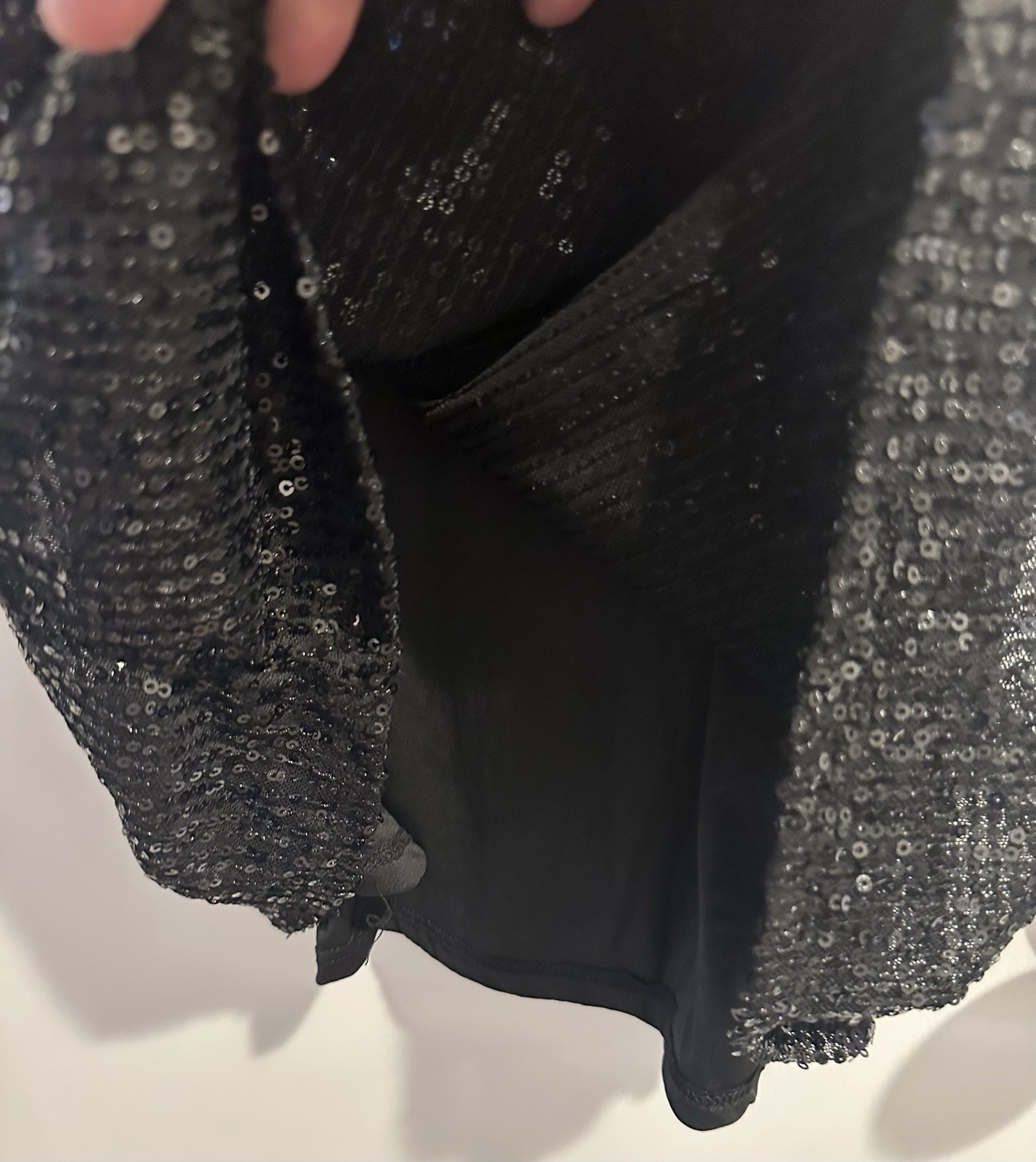 Fashion nova by Love J. Shimmering black sequin bodycon dress