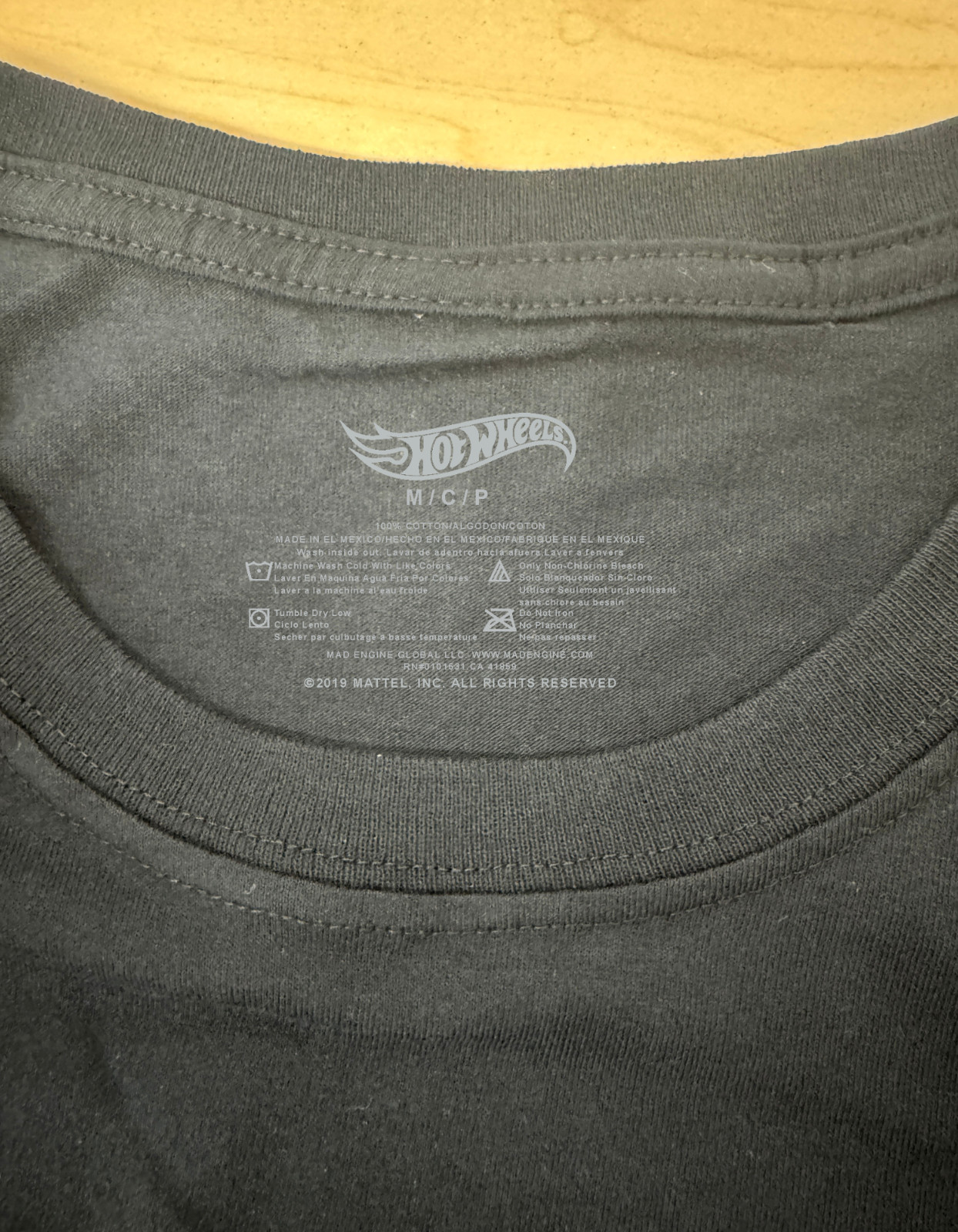 MENS HOTWHEELS LEGENDS TOUR T SHIRT BLACK DISTRESS LOGO