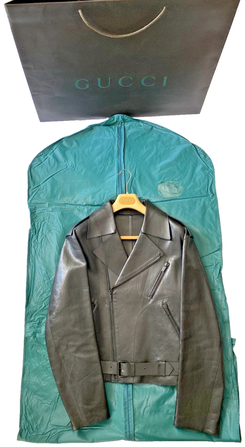Gucci Tom Ford FW98 Runway Biker Leather Jacket — IT 46 / US 36 — Rare Archival