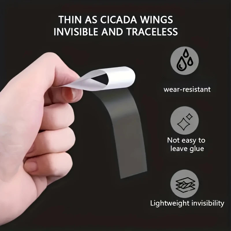 2× Double-Sided Body Tape Roll Waterproof & Sweatproof Strips for Cloth Dress US