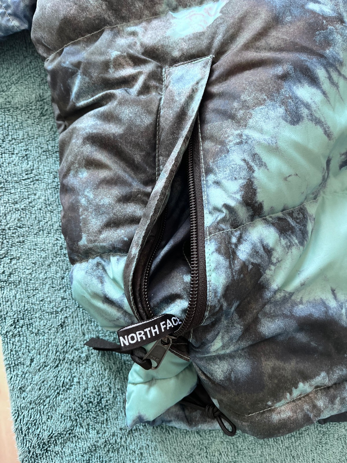 The North Face: Men’s 1996 Retro Nuptse Jacket – Wasabi Ice Dye [Large; Used]