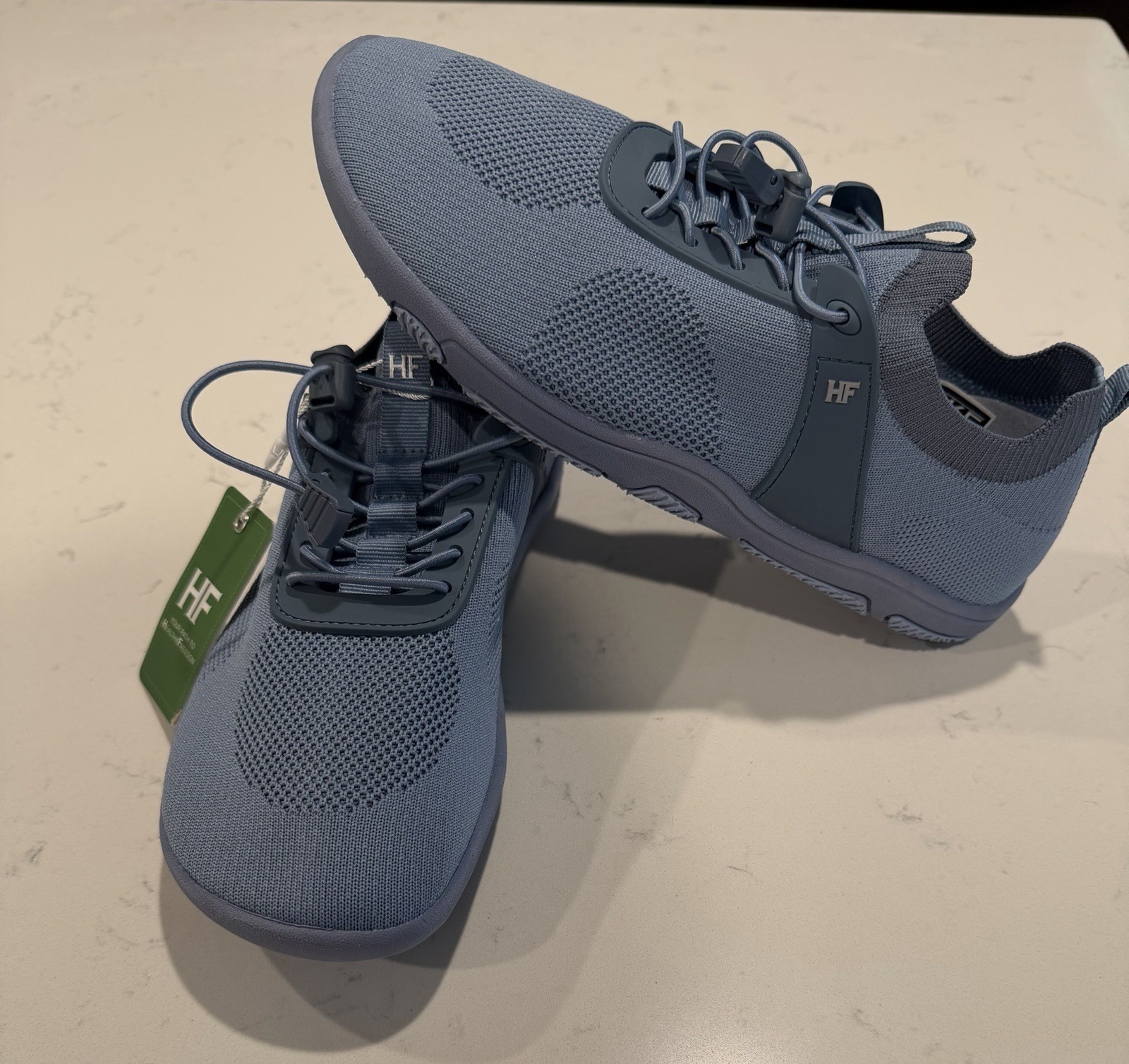 Hike footwear Theora Ergonomic Blue Nonslip Barefoot Shoes sneaker W10/M8