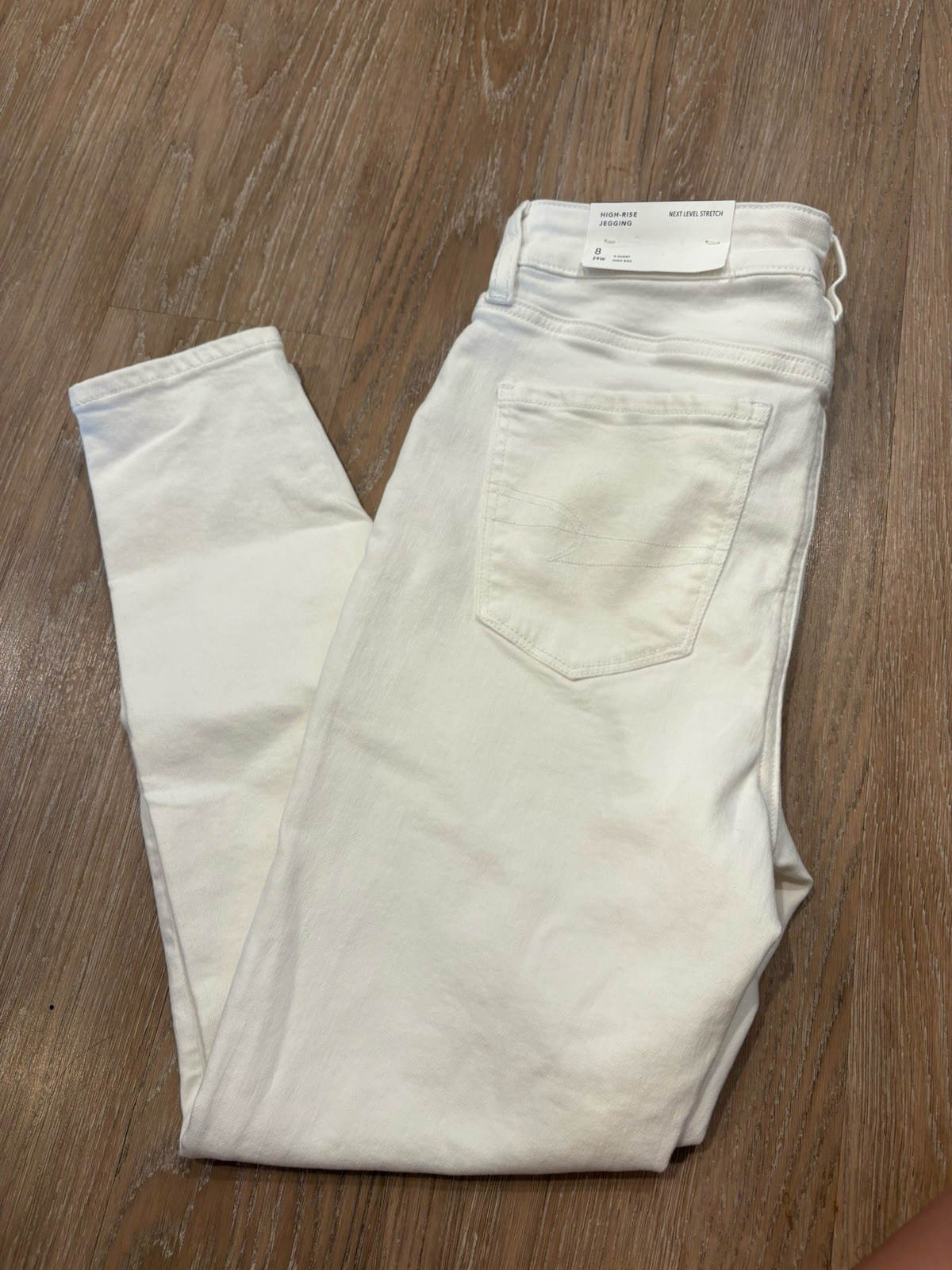 NWT American Eagle Next Level Stretch High Rise Jegging White Women’s Size 8