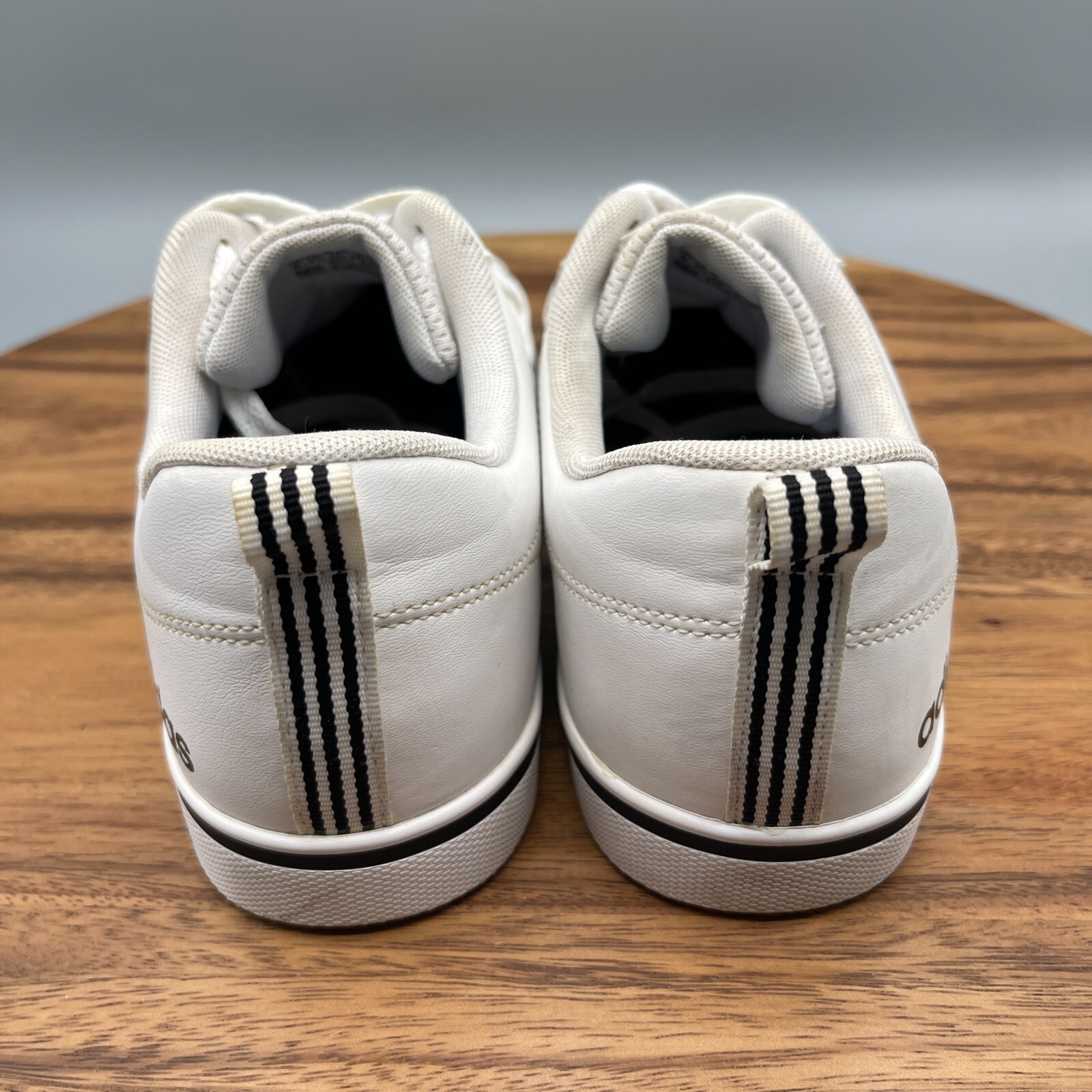 Adidas VS Pace Cloud Shoes Mens Size 8 White Leather Casual Comfort Sneakers