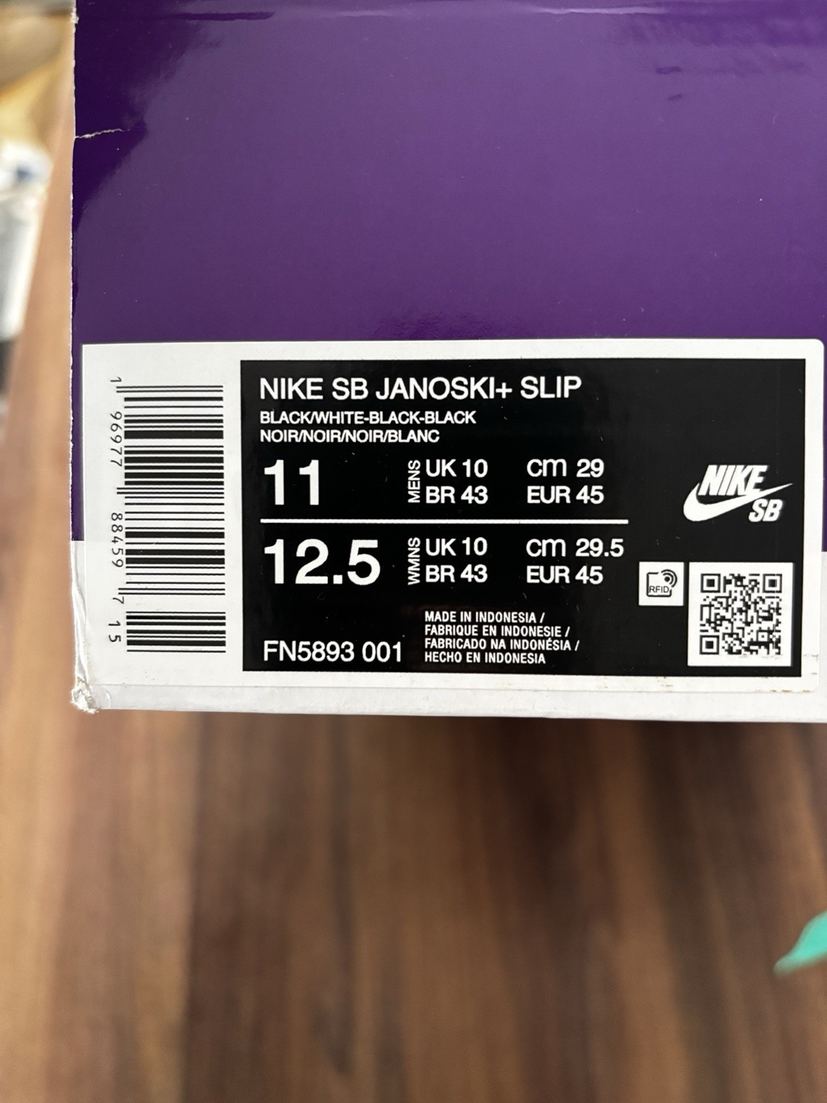 Size 11 – Nike Zoom Stefan Janoski+ Slip SB Black White Men’s Shoes FN5893 001