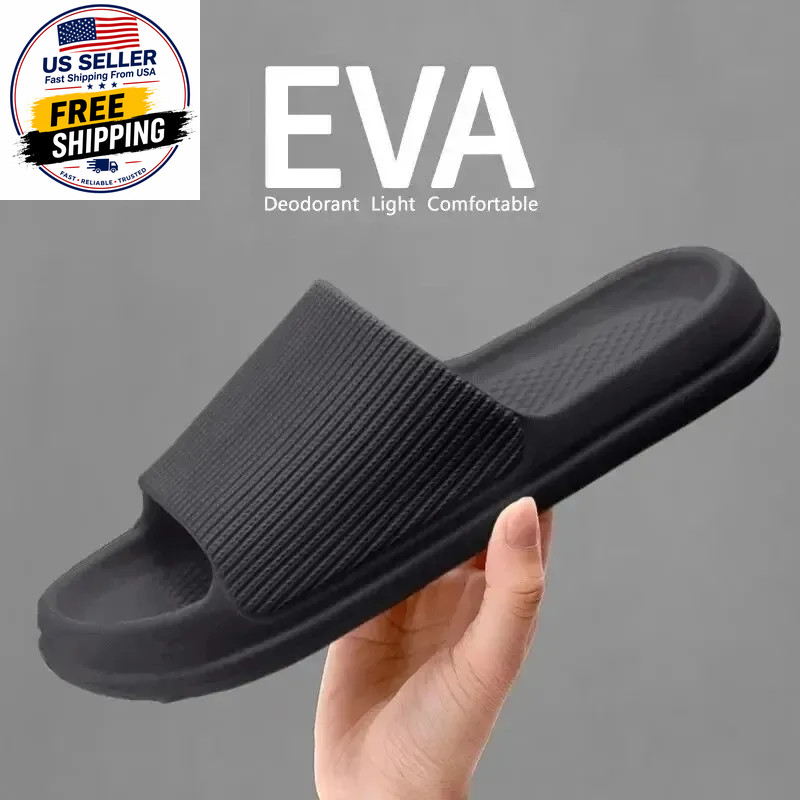Non-Slip EVA Soft Sole Massage Shower Shoes for Women Men Couples Waterproof Hom