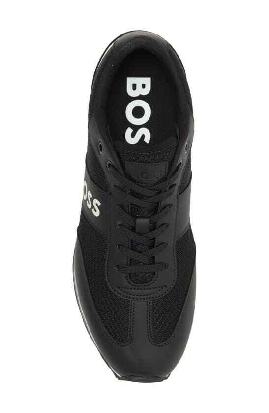 HUGO BOSS $199 Men’s PARKOUR RUNN MEMX Sneakers Casual Shoes AUTHENTIC NEW BLACK