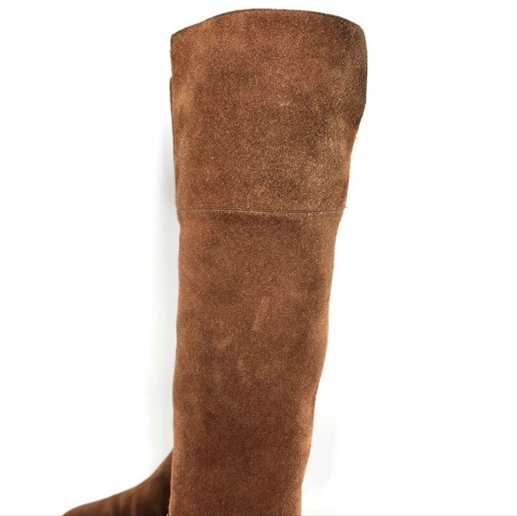 Michael Kors Regina Sz 7.5 Brown Suede Pull-On Tall Over-The-Knee Riding Boots