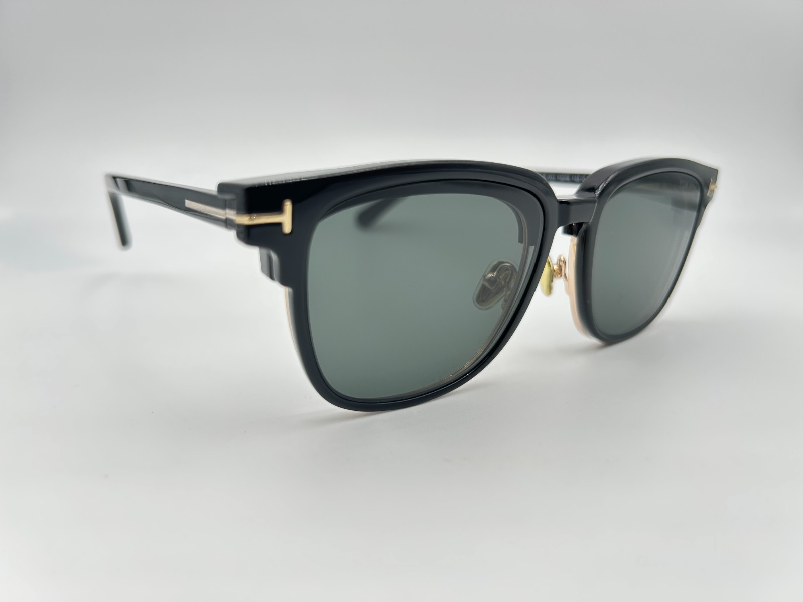 Tom Ford Sunglasses TF5683-B 001 Black Gold Gray 54 18 145 Clip on Blue light