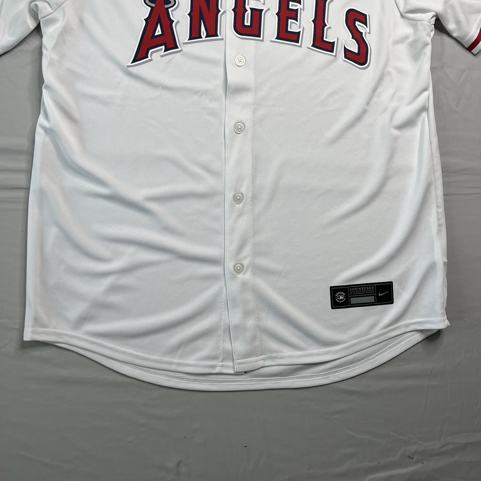 Nike Los Angeles Anaheim Angels Baseball Jersey Mens Large White MLB Blank Back