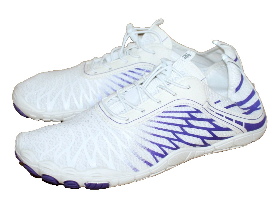 HIKE FOOTWEAR Lorax Pro Barefoot Shoes Men 8-8.5 Women 10-10.5 White Purple