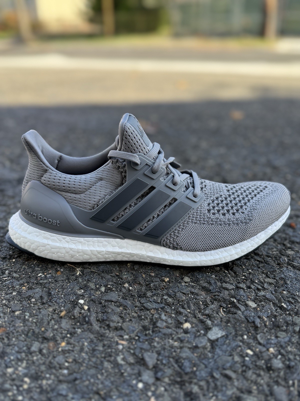 Adidas Ultraboost 1.0 Wolf Grey/White Running Shoes Mens Size HQ4200 G