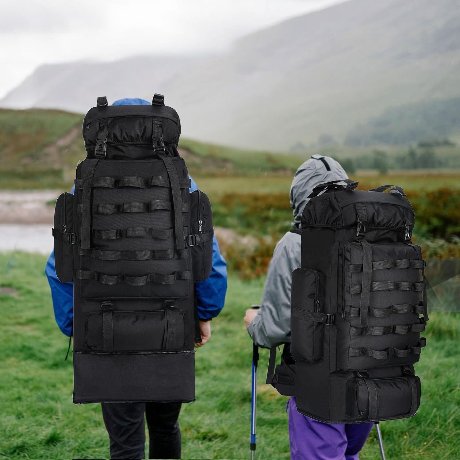Mochila para Acampar de 70L Bolsa Campamento Senderismo Treckking Impermeable US