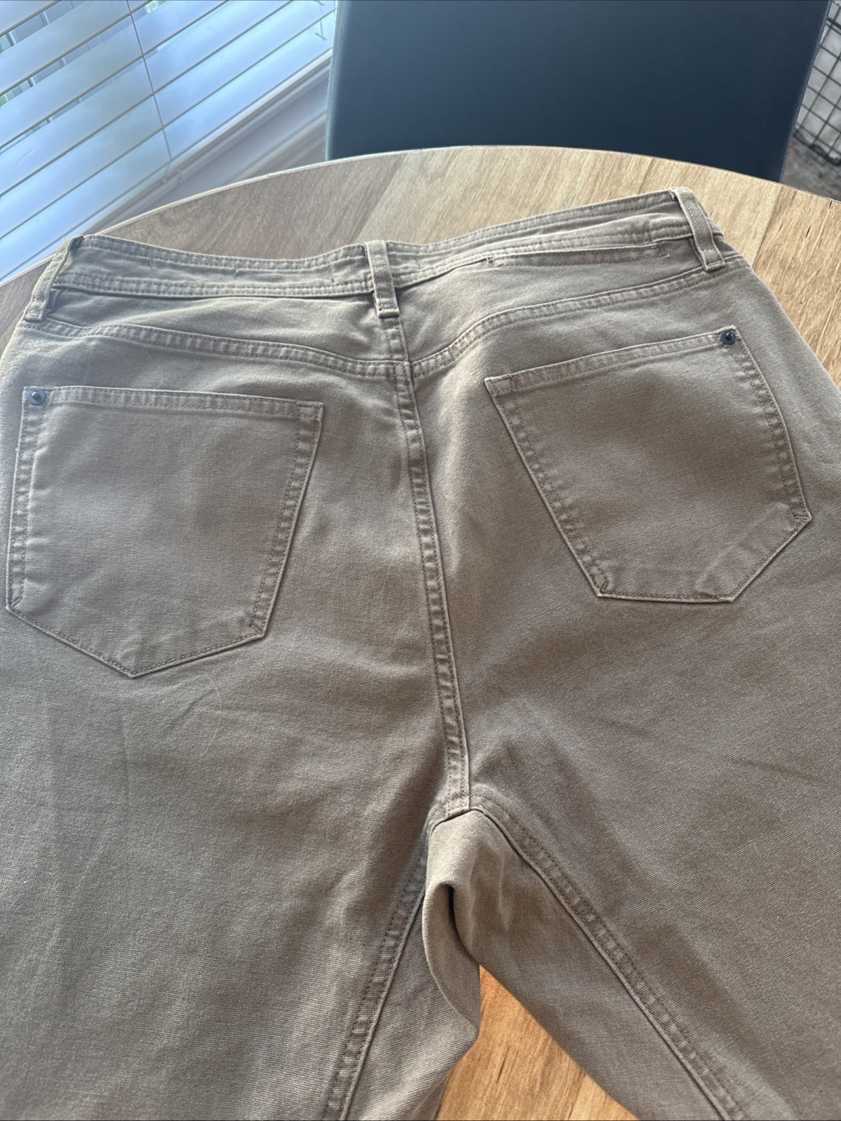Proof Rover Double Knee Work Pant Mens 33×32 Athletic Taper Fit Beige Huckberry