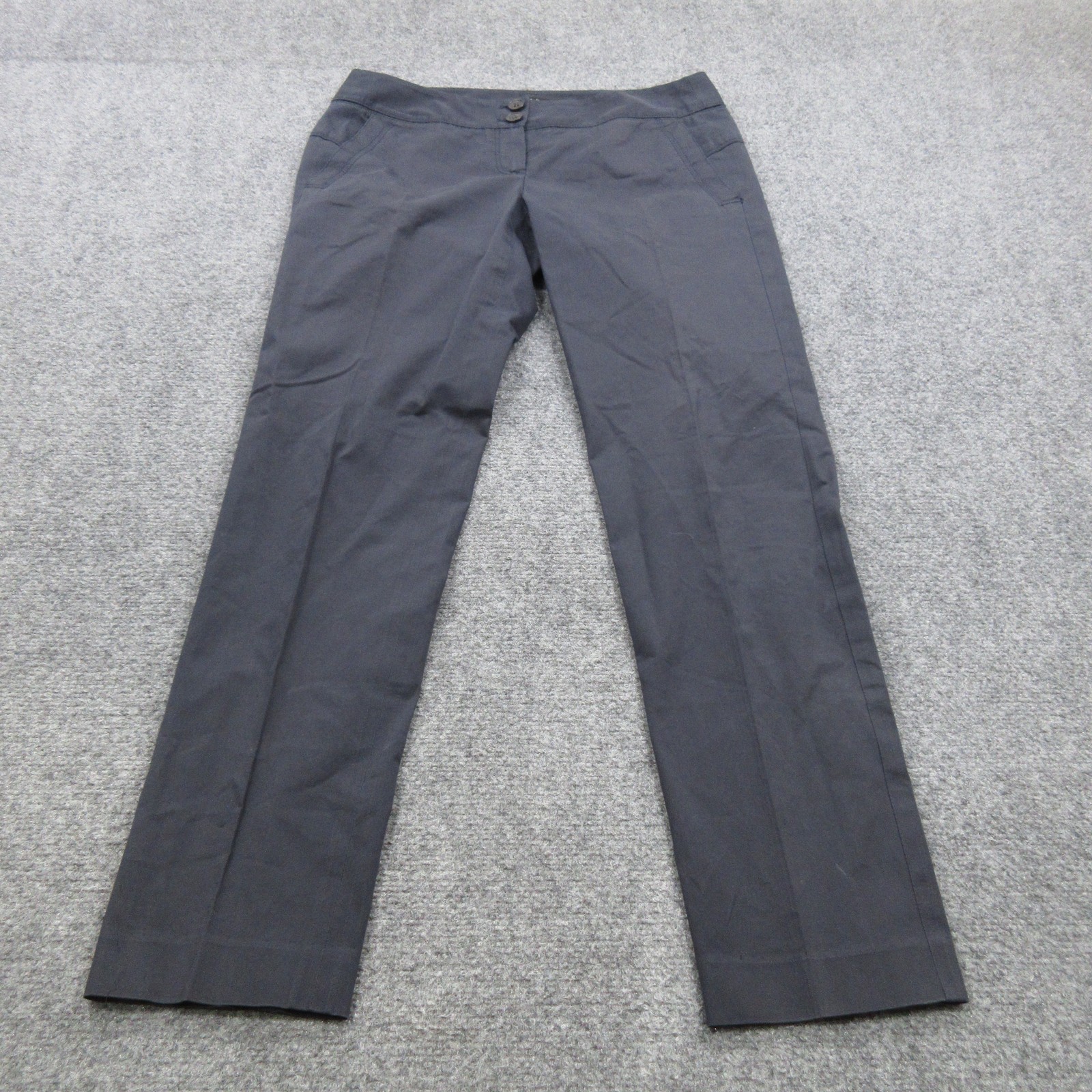 Theory Pants Womens 6 Navy Blue Straight Leg Dress Trouser Work Office 9027A202
