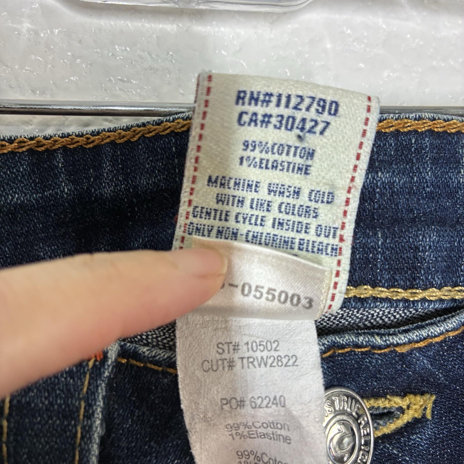 True Religion Johnny Jeans Mens 30×32 Blue Slim Straight Stretch Denim