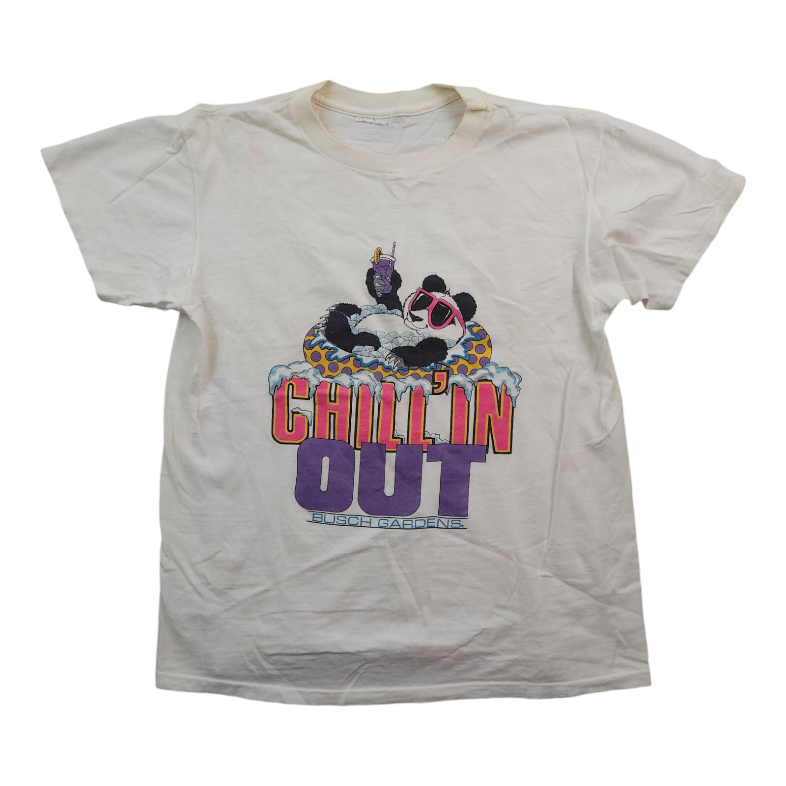 Vintage Busch Gardens Chillin’ Out T Shirt Panda Mens Medium