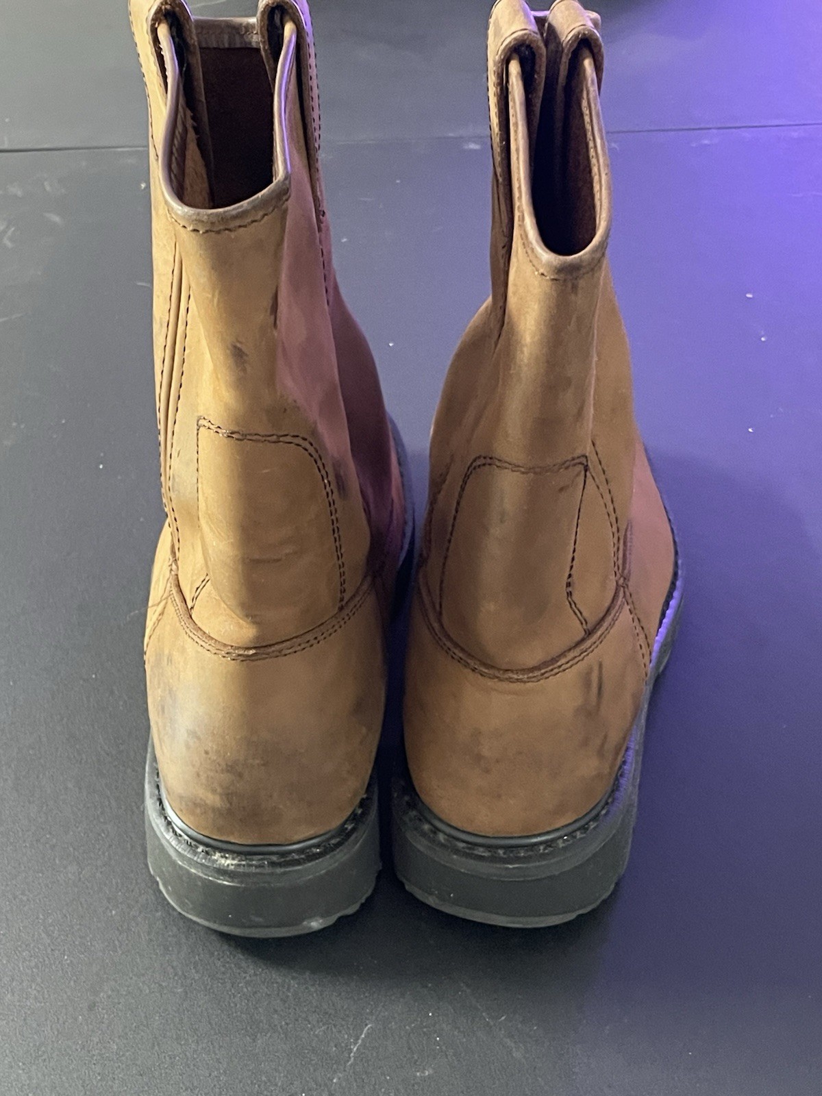 Wolverine Men 10.5 EW Wellington Work Boots Leather Steel Toe Slip/oil Resistant