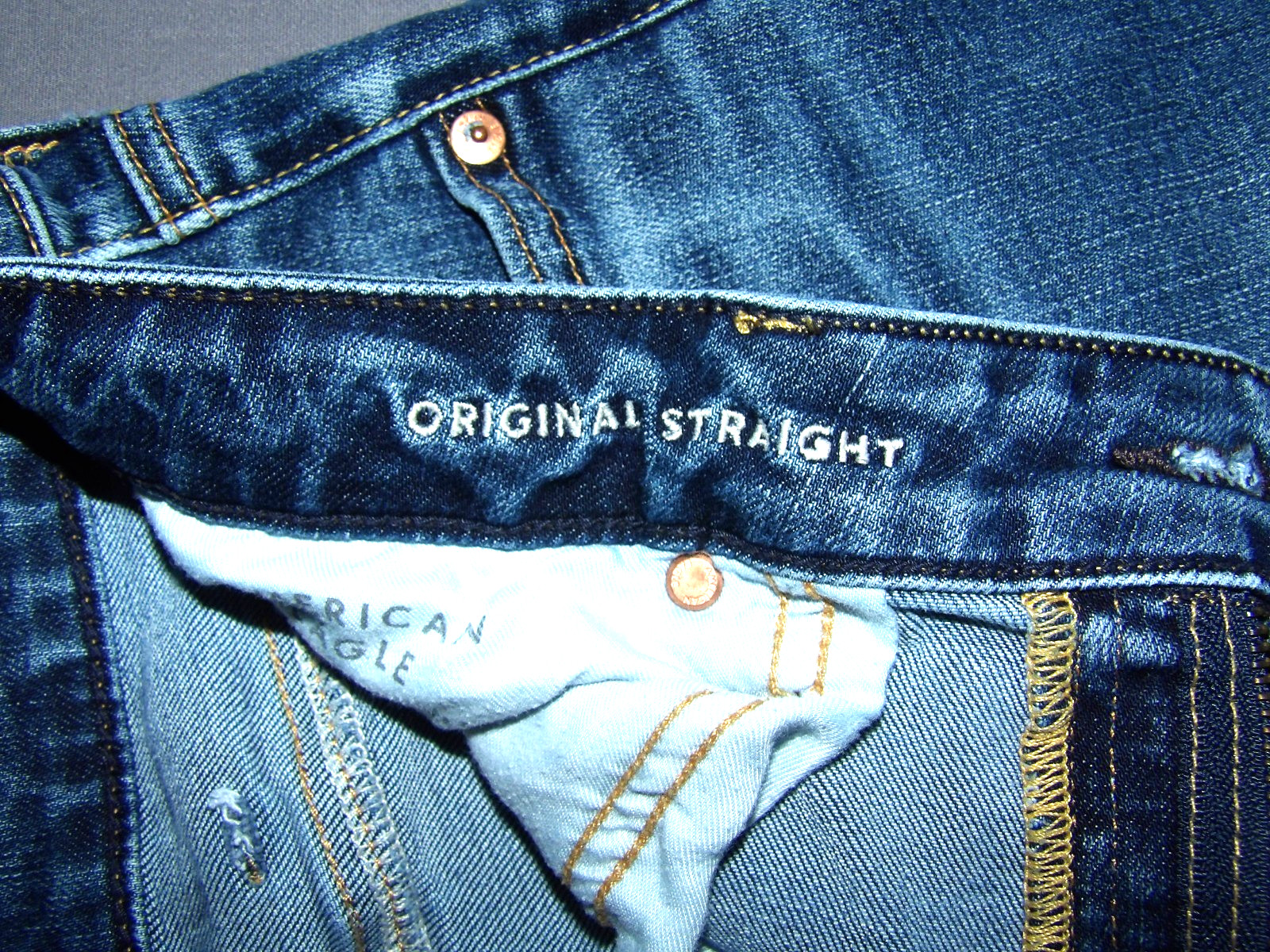 American Eagle Air FLEX+ Stretch Original Straight Leg Denim Jeans Men’s 38 X 32