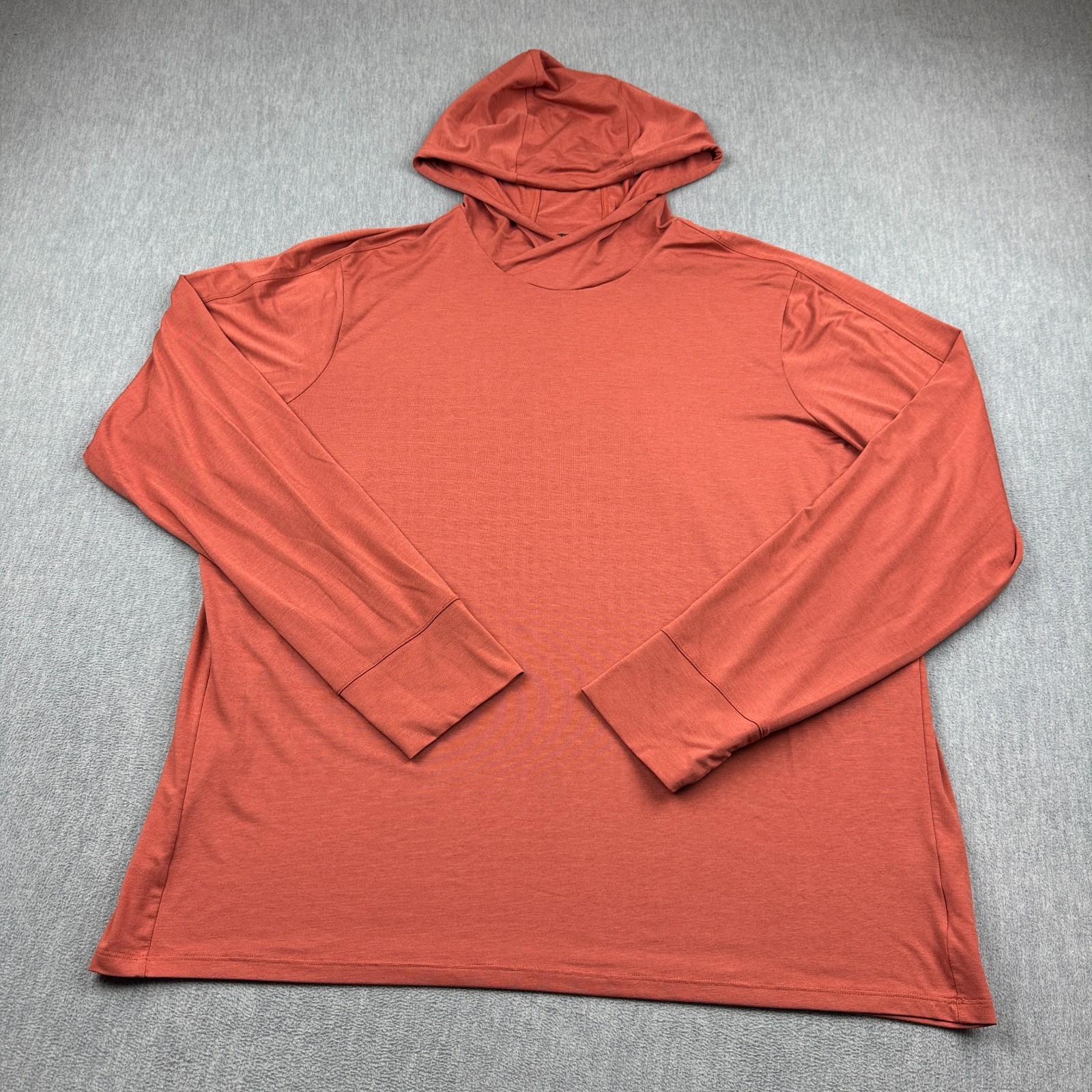 Rei Co Op Shirt Mens XL Orange Sahara Shade Sun Hoodie Hiking Performance Camp