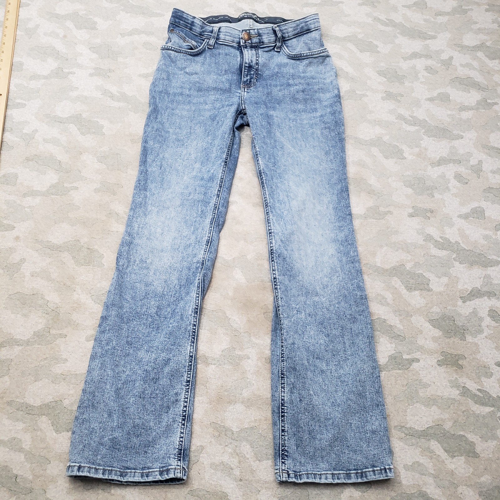 Wrangler Willow Jeans Womens 29×32 Blue Bootcut Western Pockets Denim Light Wash
