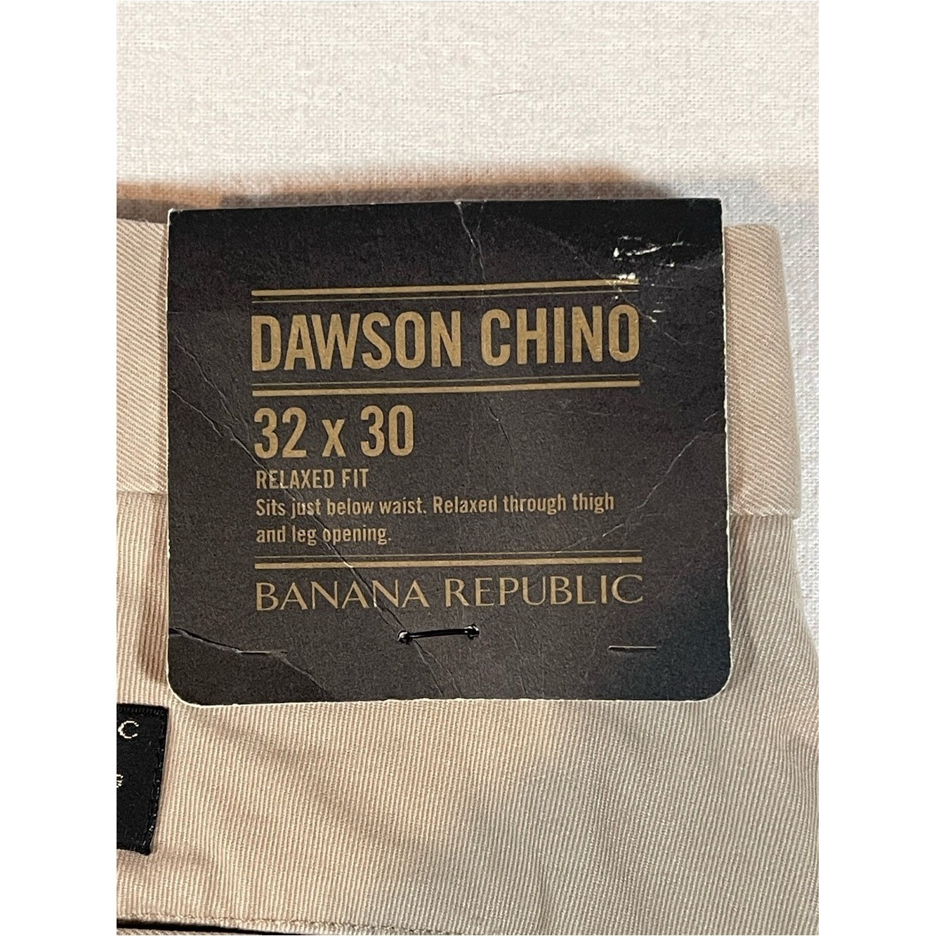 Banana Republic Dawson Chino 32×30 Relaxed Fit Men’s Tan Straight-Leg 100%Cotton