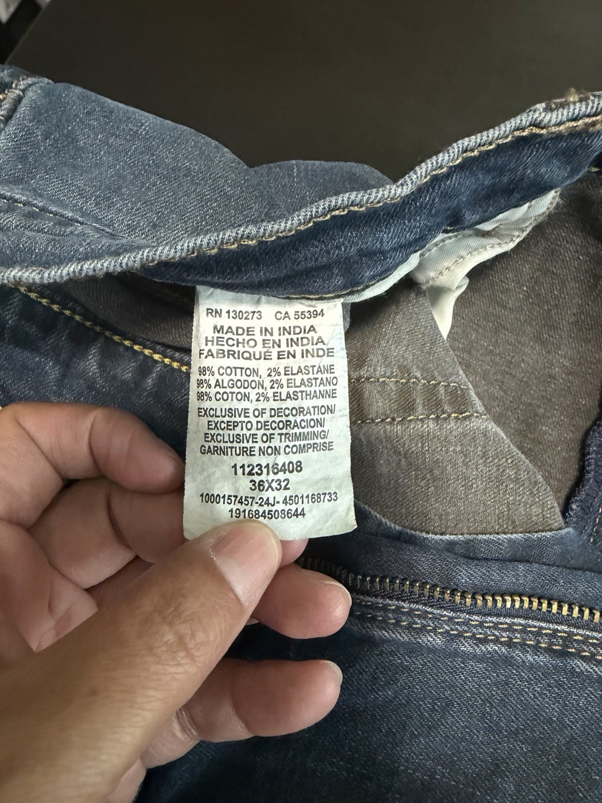 Wrangler Authentics Men’s Denim Bootcut Jeans Size 36×32, Relaxed Fit, Blue
