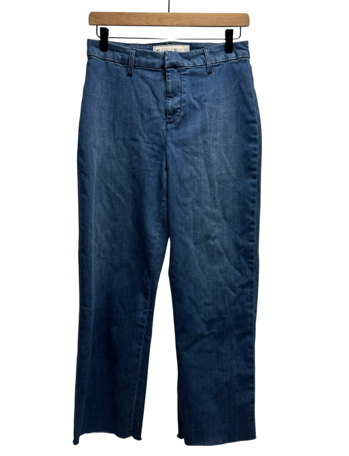 Frank & Eileen Womens Size 6 Kinsale Blue Trouser Jeans Pants Frayed Hem USA euc