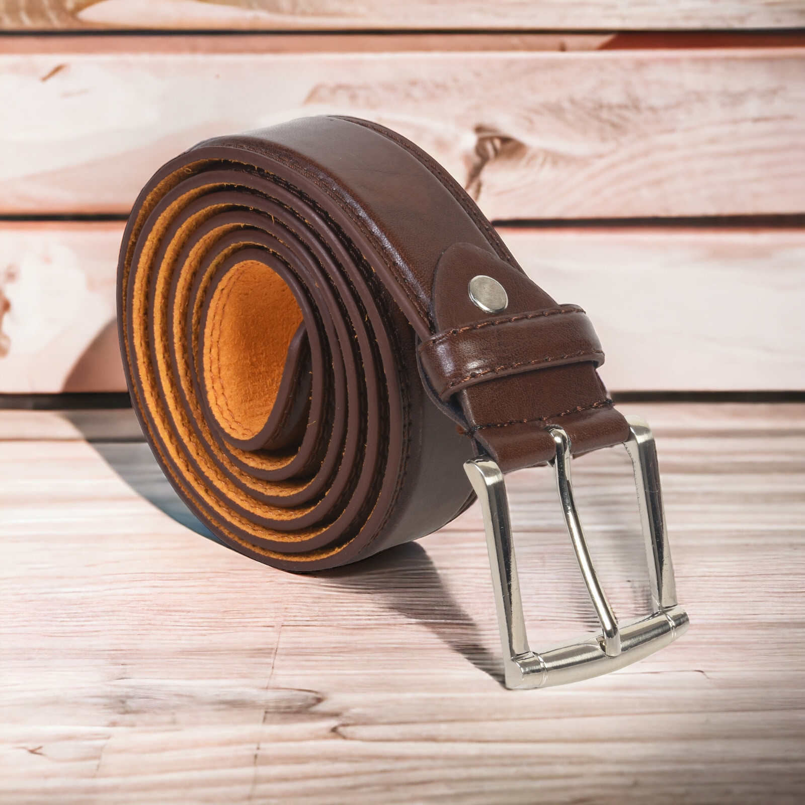 Men’s Top Grain Leather Belts for Men Genuine Solid Belt Workmen 1.5inch Width
