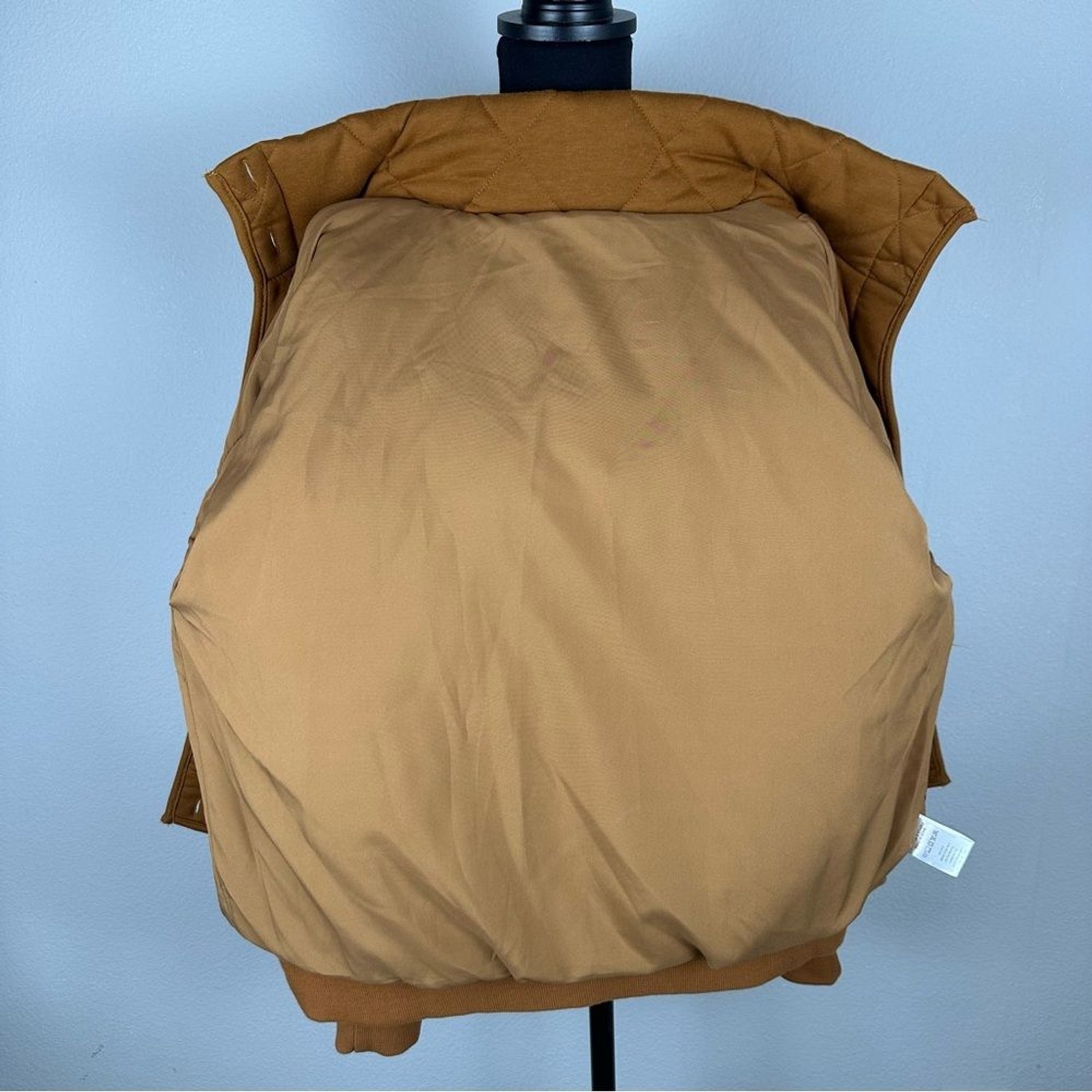 Quilted Button Up Brown Jacket Women Medium Front Pockets Lined NWOT Casual Cozy
