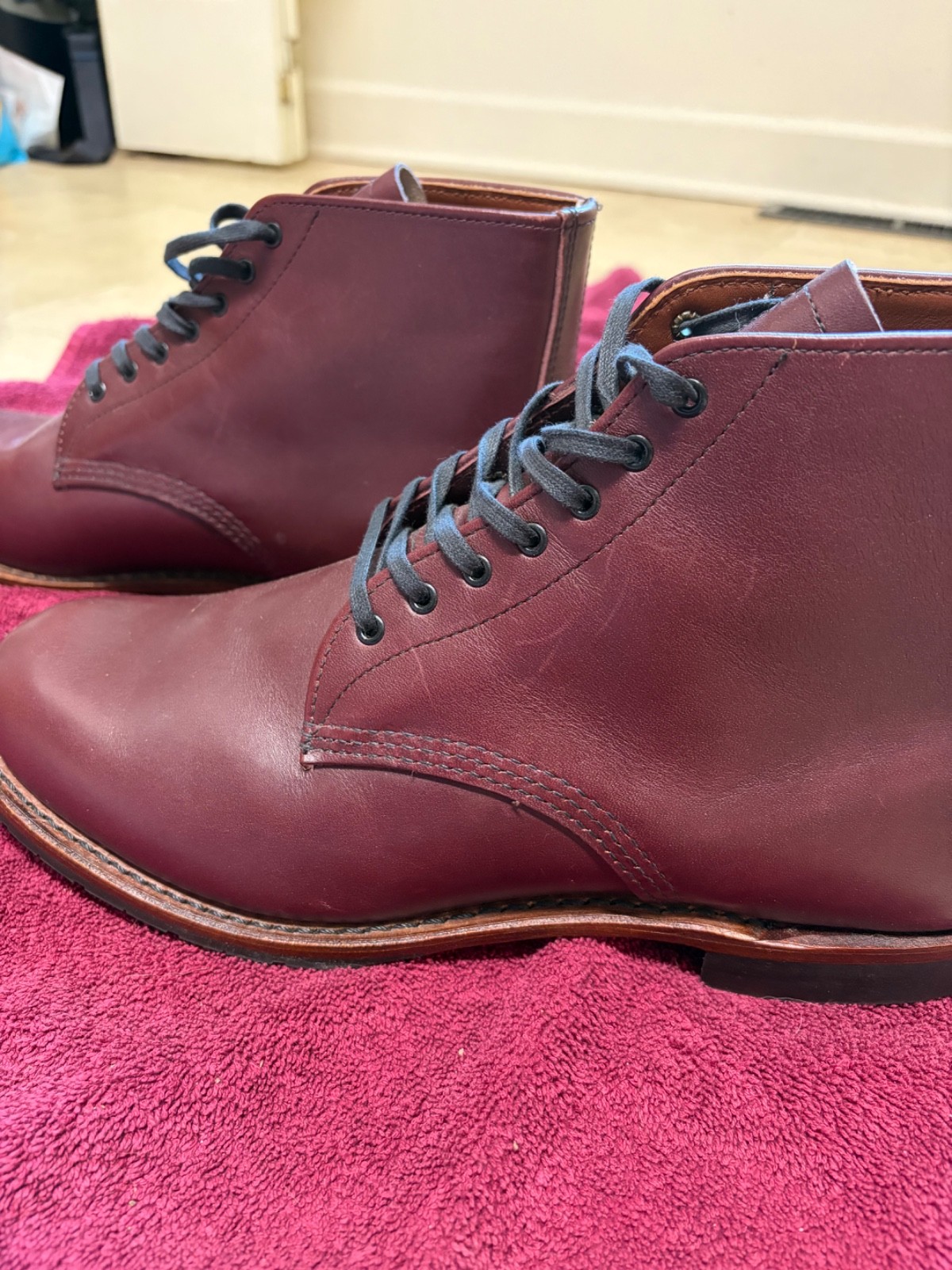 Red Wing Heritage Sheldon 9072 Black Cherry Leather Boots USA Sz 11 D