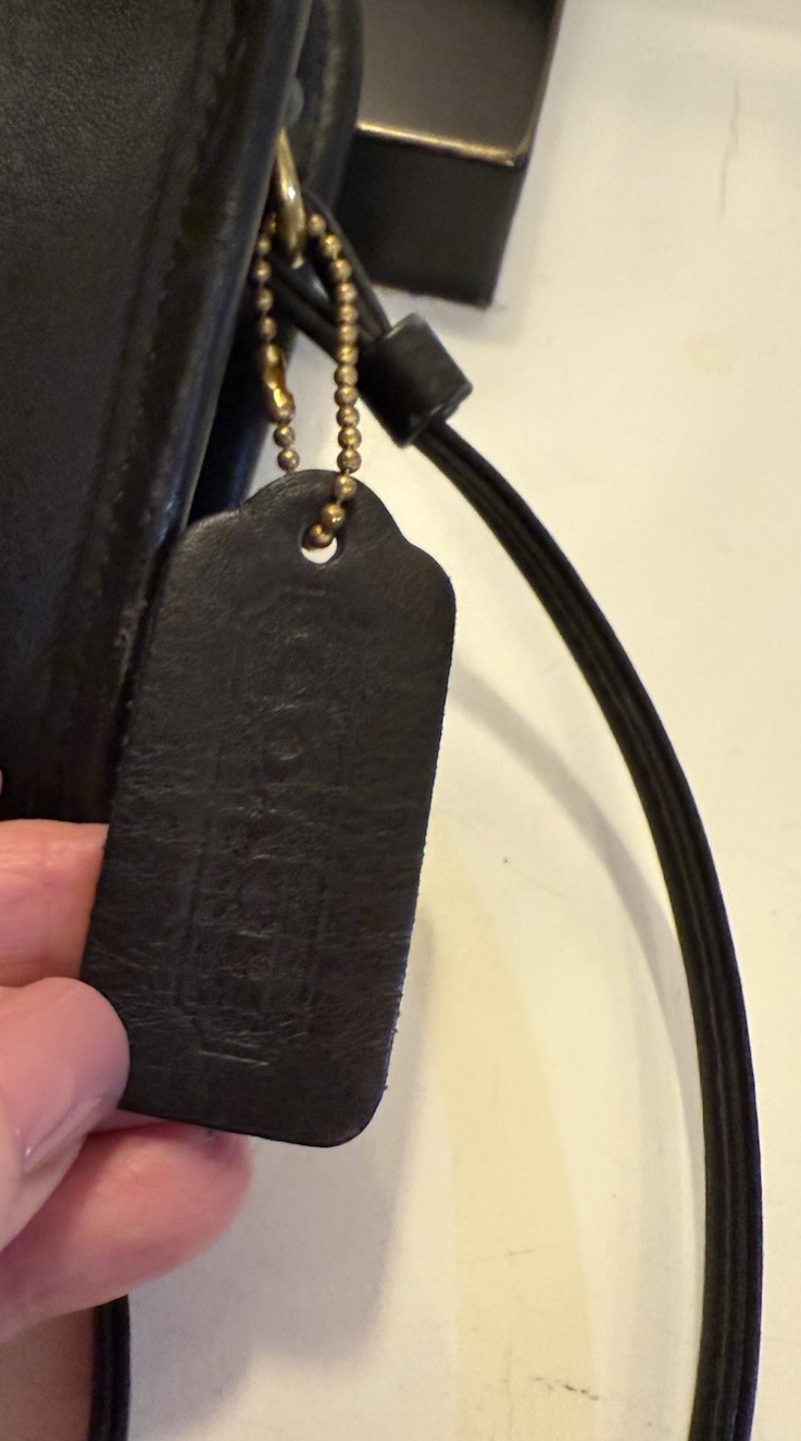 COACH Vintage Mini Abbie Black Leather Crossbody #9017 Purse Handbag Classic