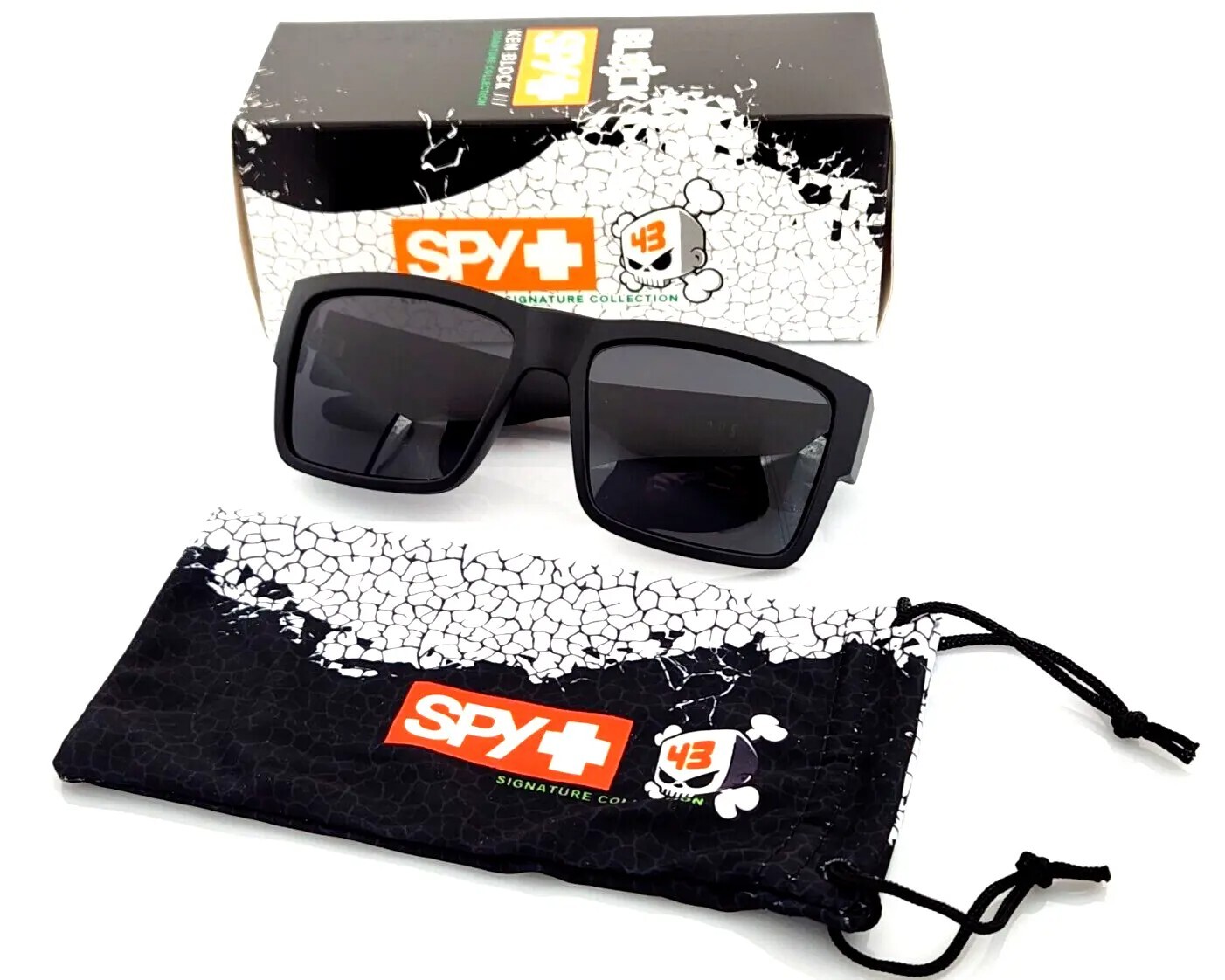 Spy+Optic Cyrus Polarized Sunglasses Matte Black Dark Smoke Lens NEW B-Stock