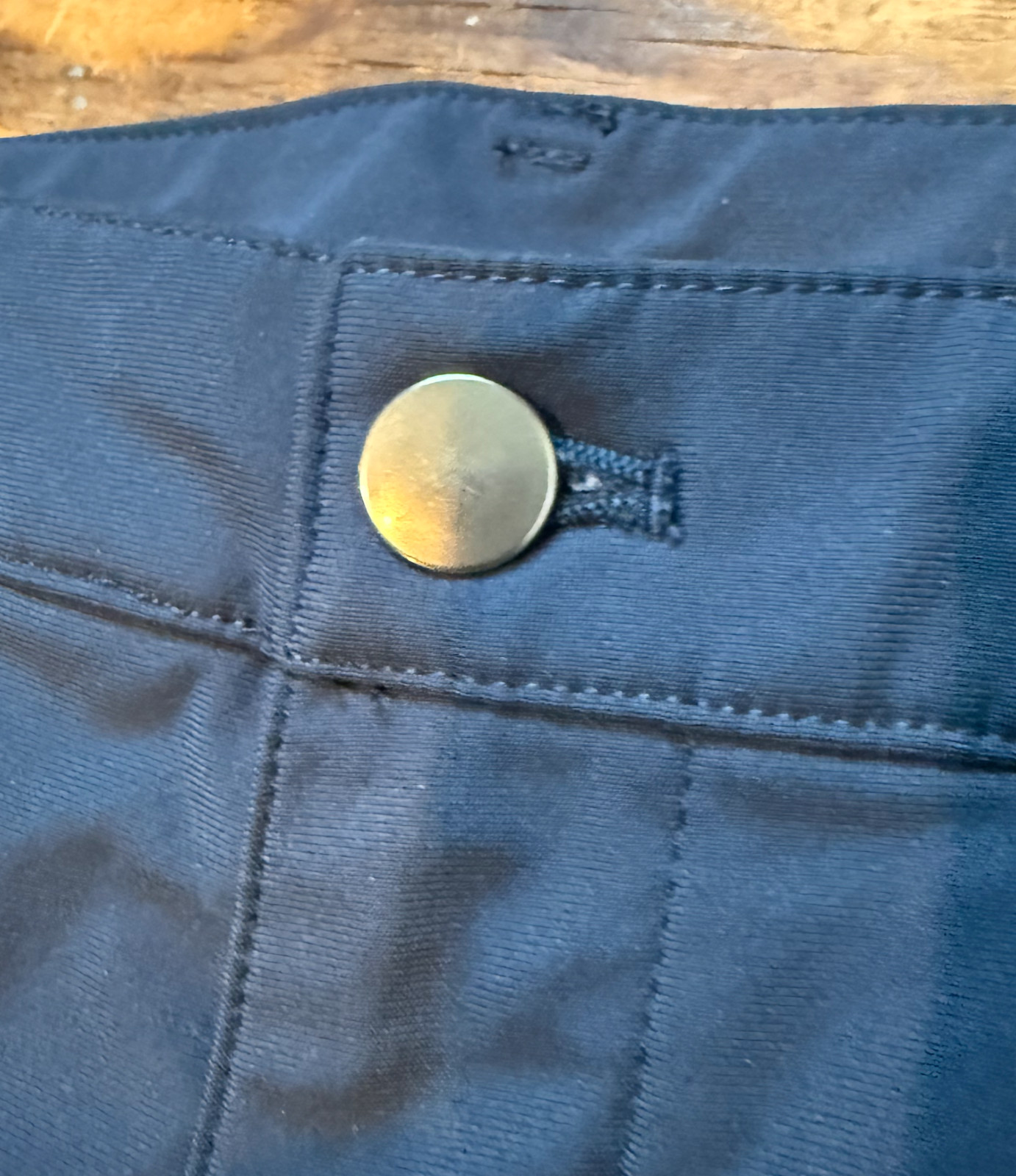 Lululemon ABC 5 Pocket Pant Warpstreme Nautical Navy Men Size 34 Short 34×26 EUC