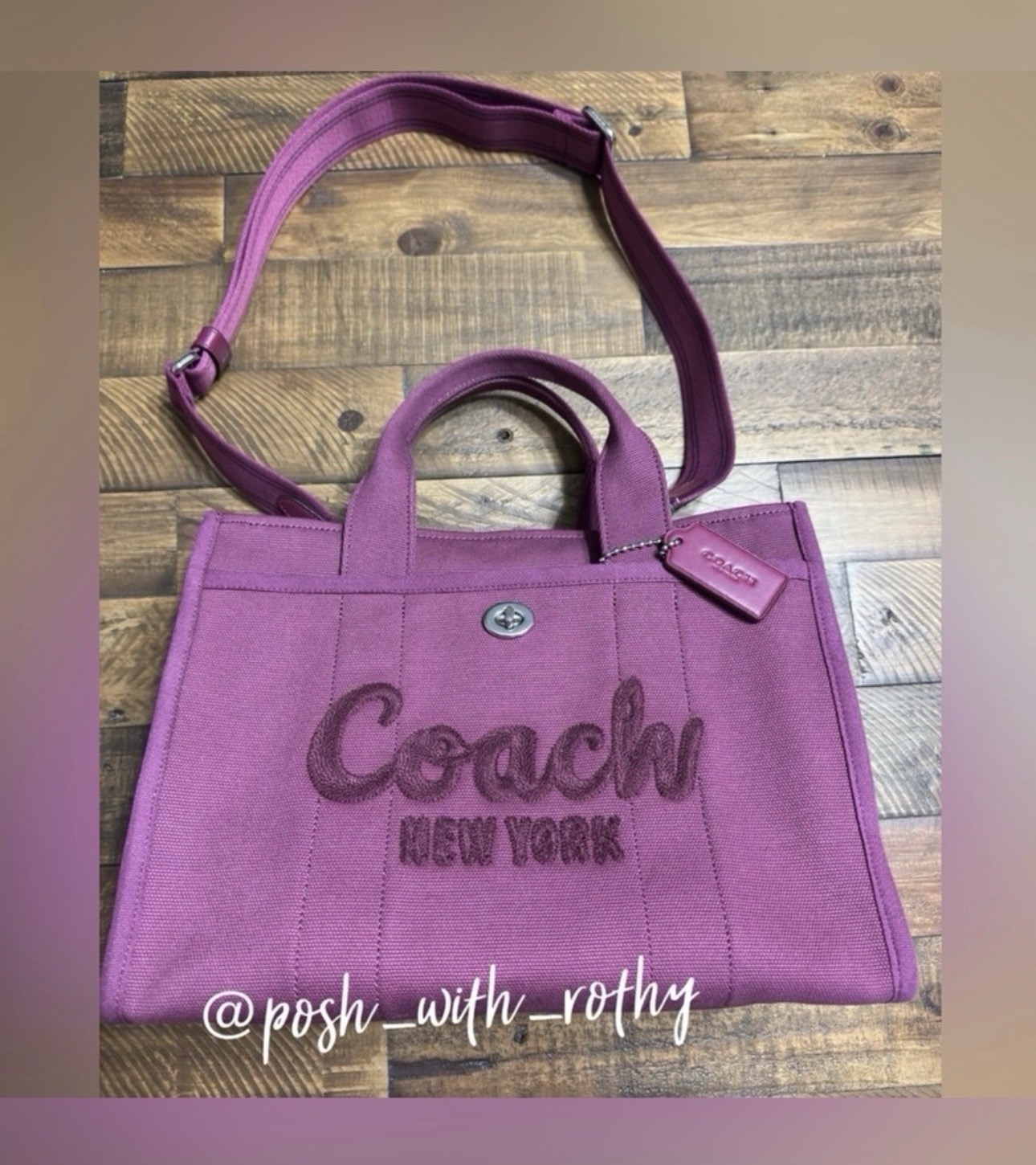 Coach Cargo 26 Logo Canvas Tote