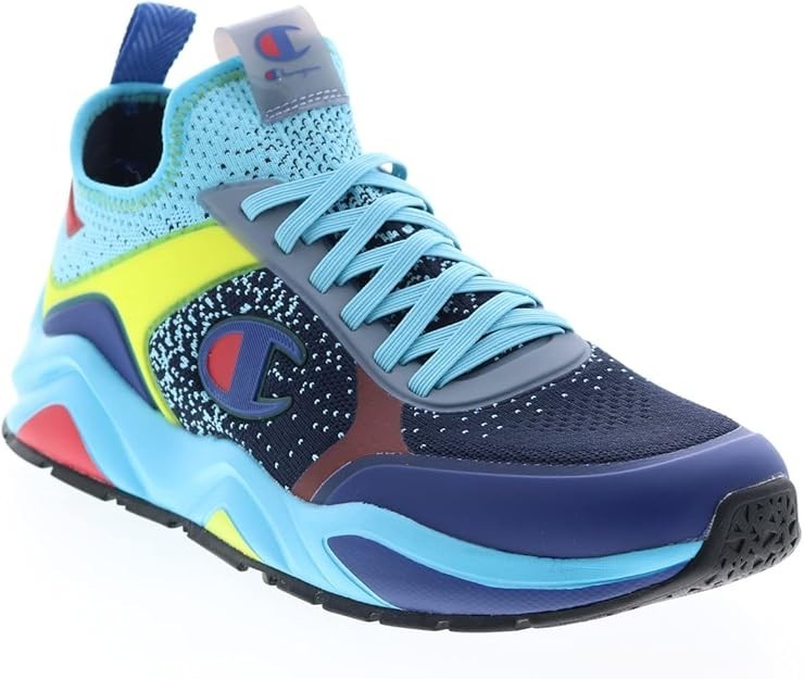 Champion 9318 Fused CP102315M Colorblock Logo Blue Multi Men’s Low Top Sizes