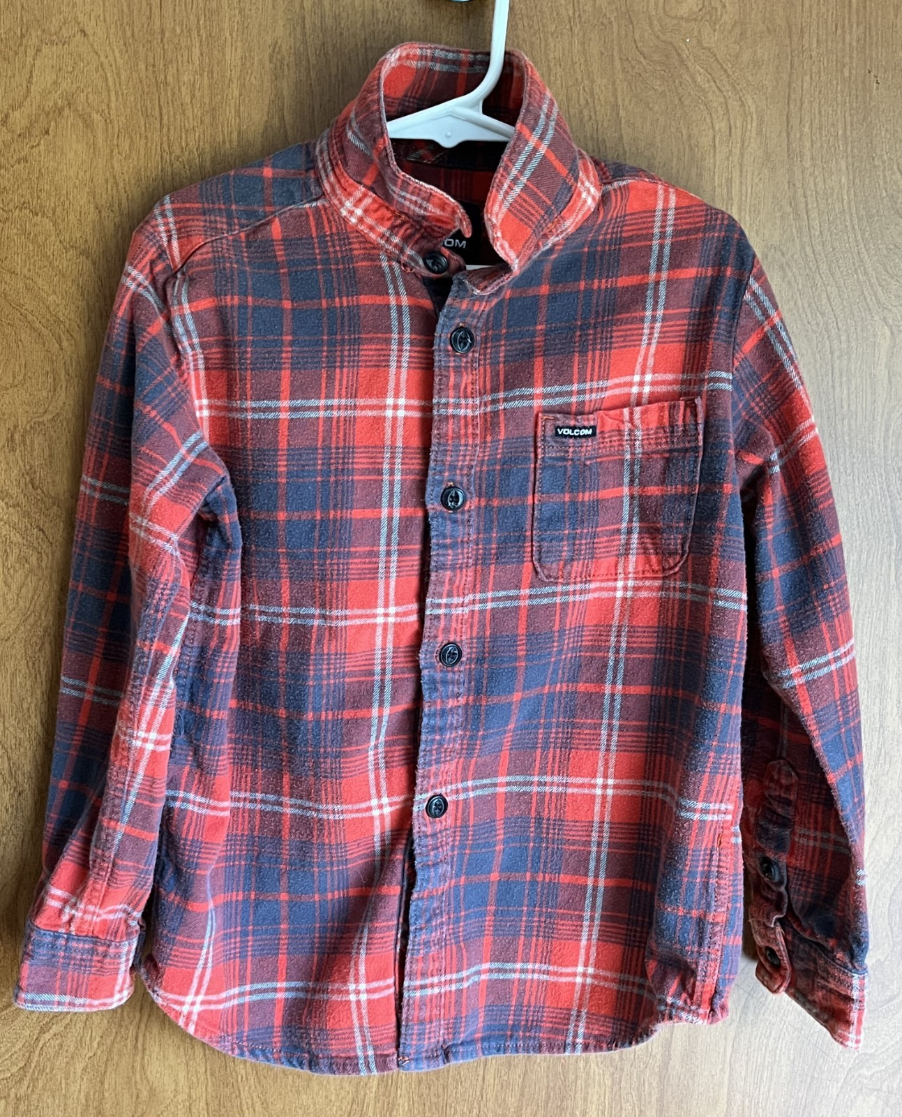 Volcom Boys Red Flannel – Size 6