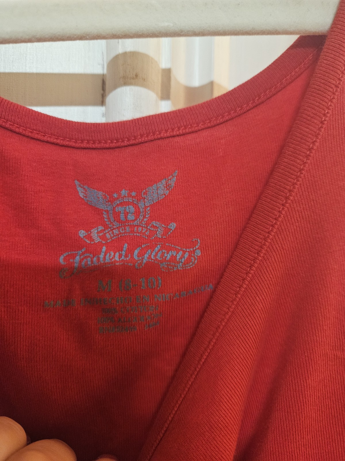 Faded Glory Women’s Red Cotton Knit Tank Top With Patchwork f250 That I Made!