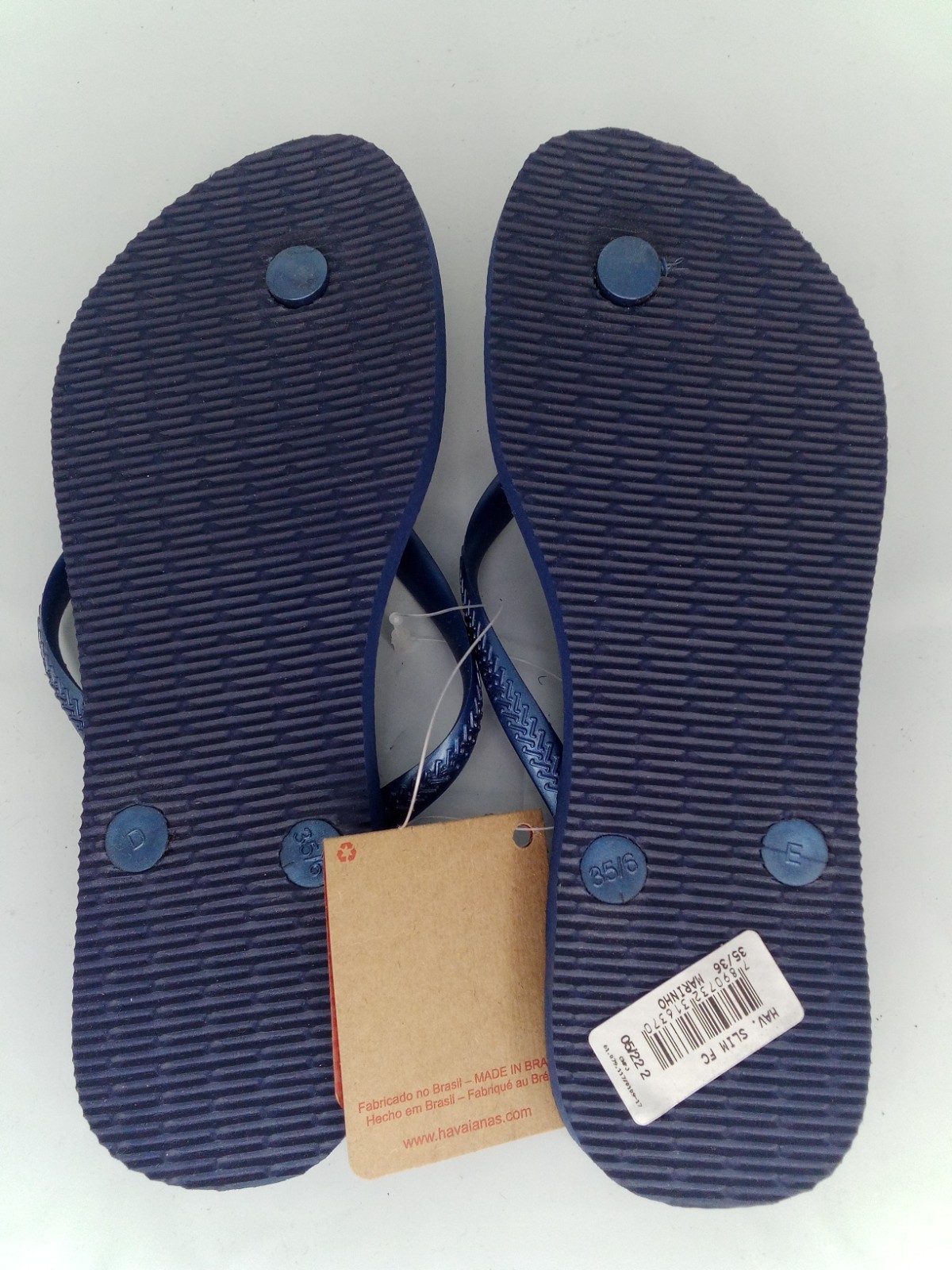 Havaianas Women’s Slim Flip Flop, Navy Blue, 37/38 EU/6 M US