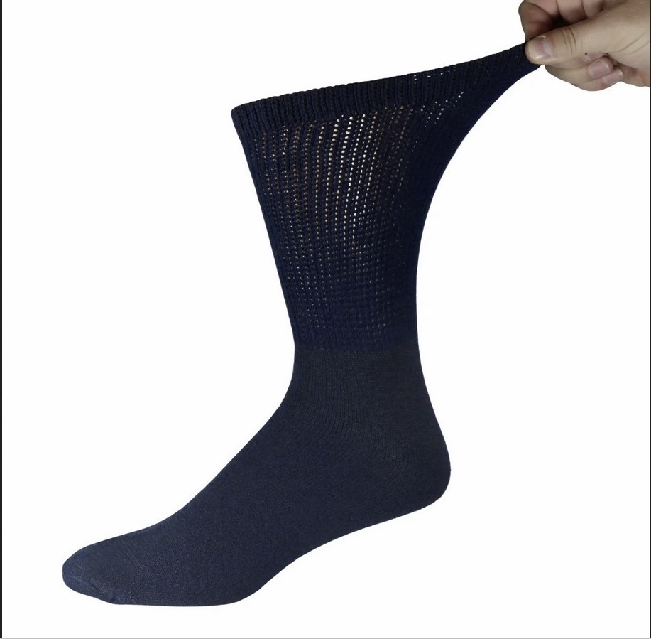 FREE Ship 6 Pairs BIG MENS Physicians Choice Cushioned Diabetic Crew Socks 12-15