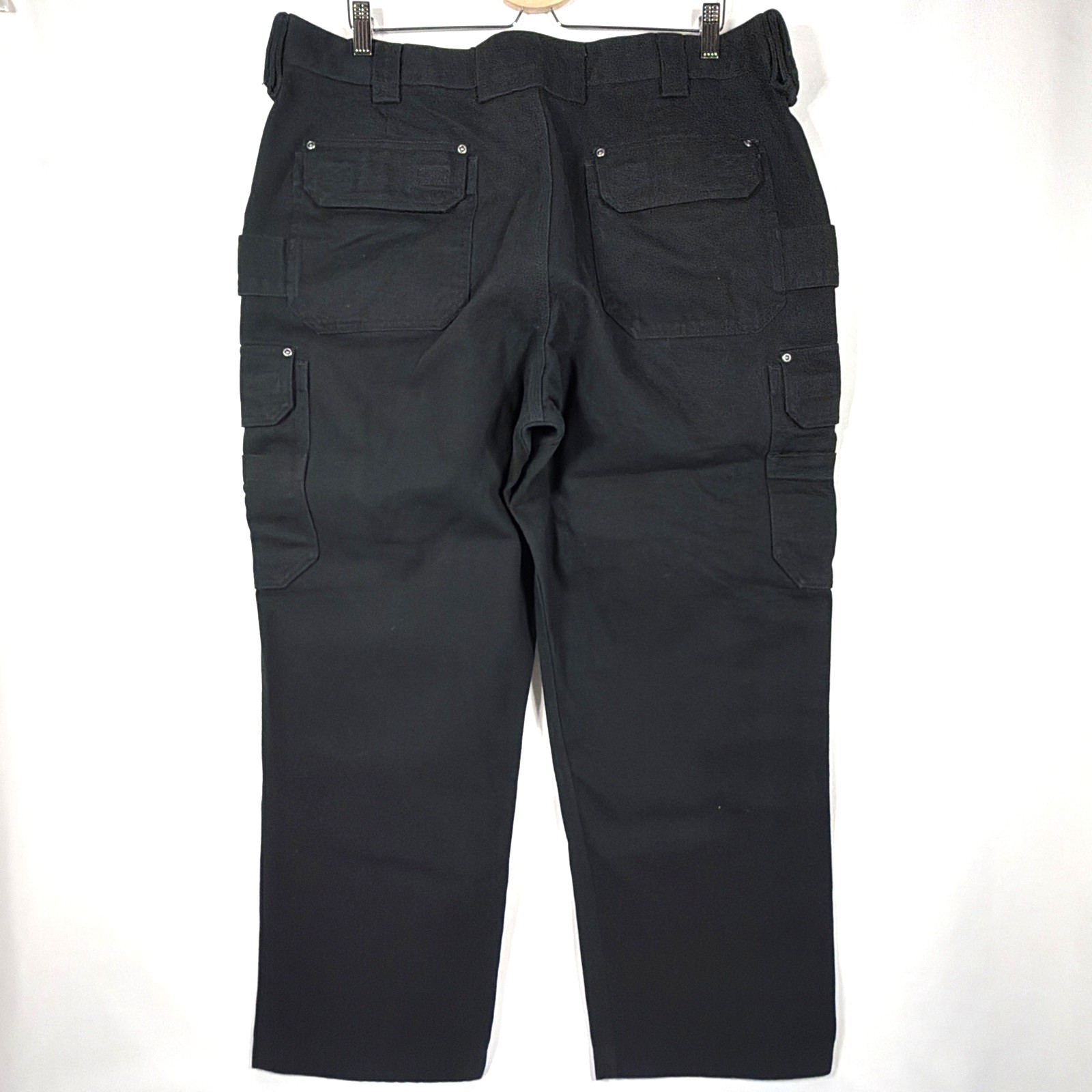 Duluth Trading Fire Hose Ultimate Cargo Work Pants Mens 40×30 Black Heavyweight