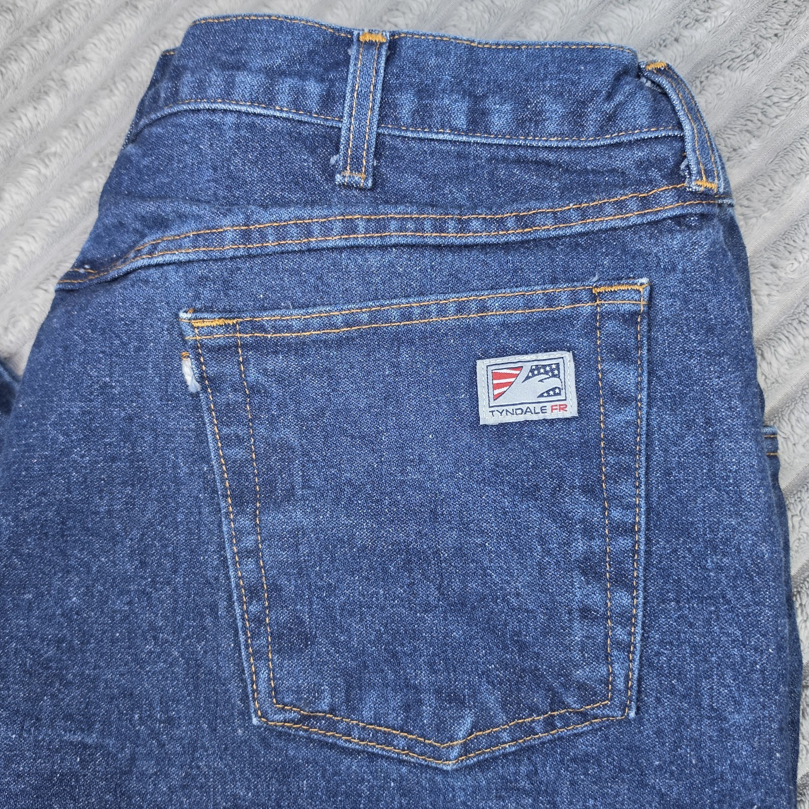 Tyndale FR Jeans Men 42×28 Blue Flame Resistant Cotton Arc F290T Denim blue