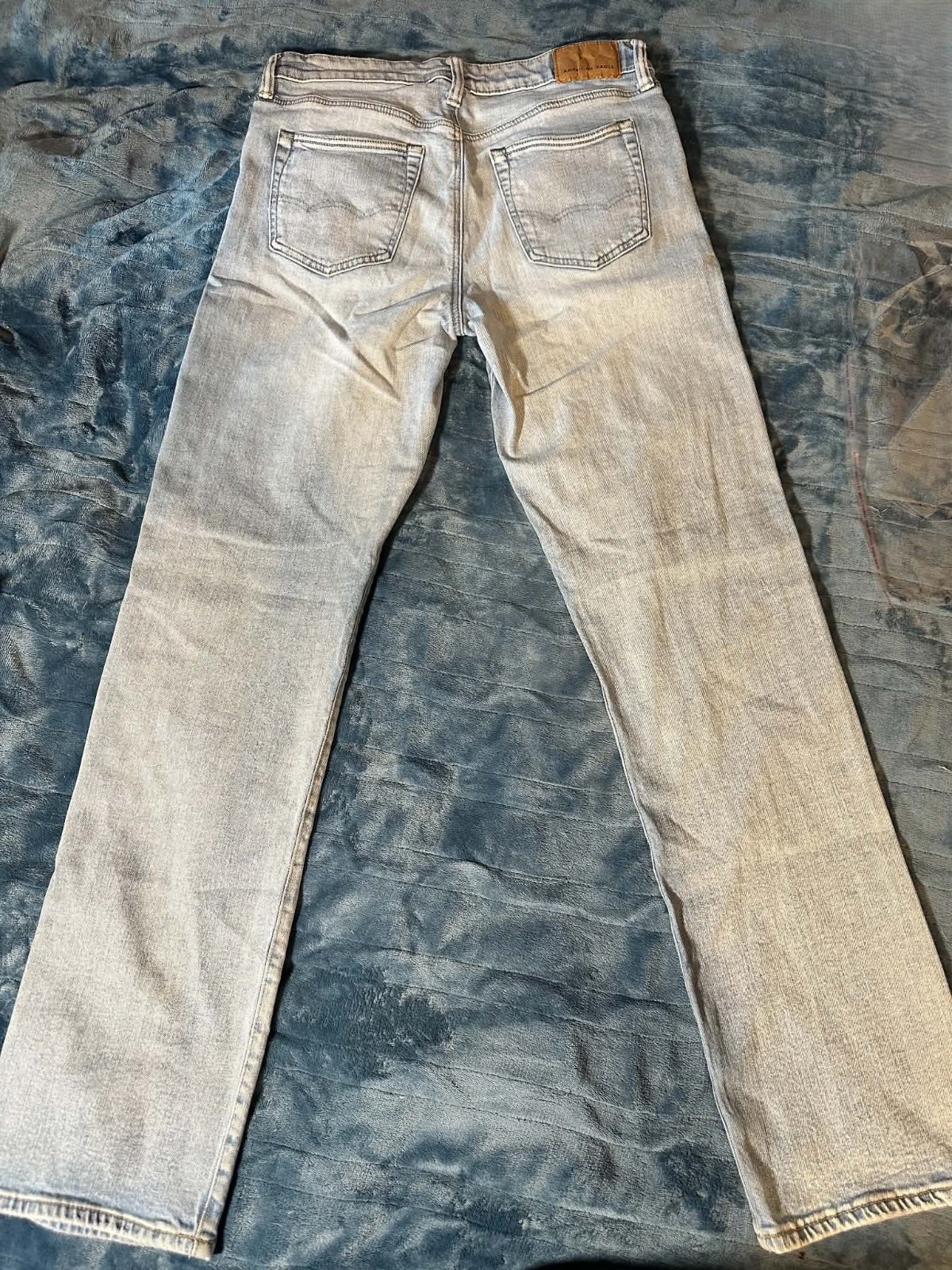 American Eagle AirFlex Jeans Mens 32×32 Light Wash Straight Leg Stretch Denim