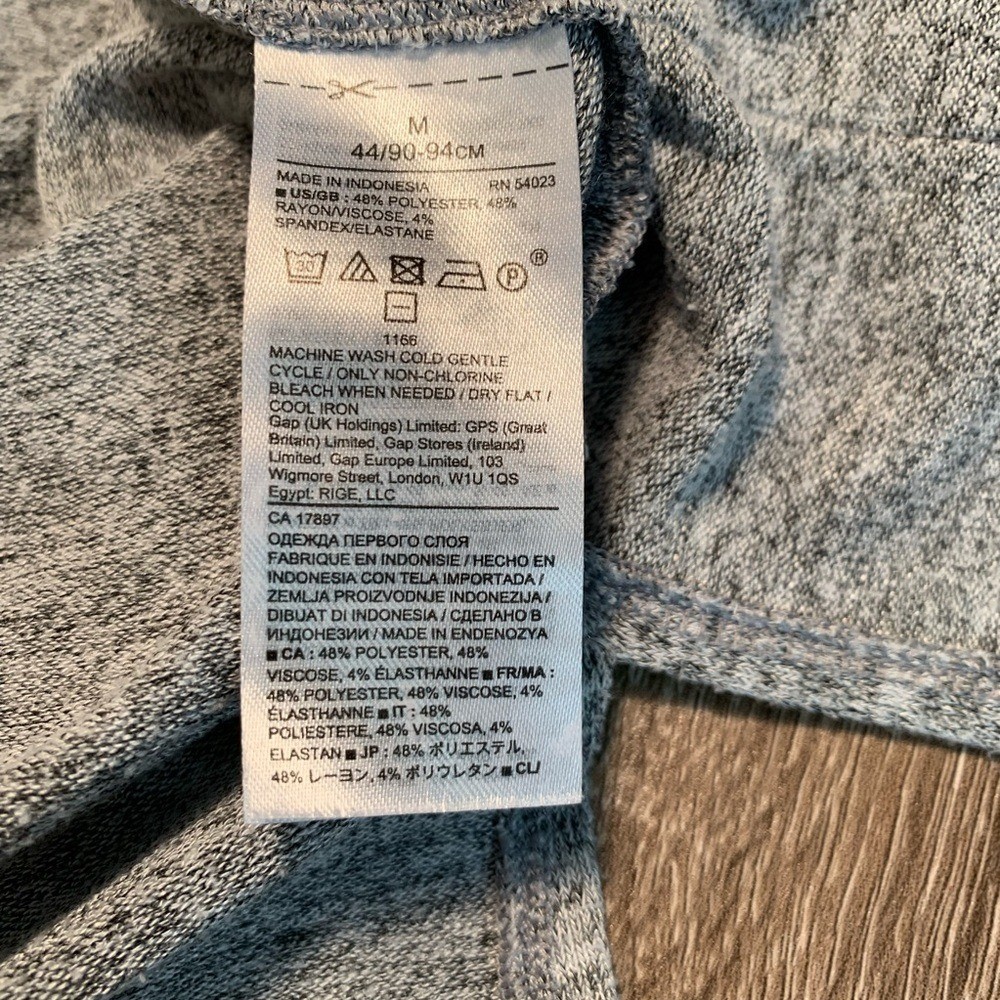 Banana Republic Gray Lightweight Jersey Long Cardigan Sweater Pockets Womens M