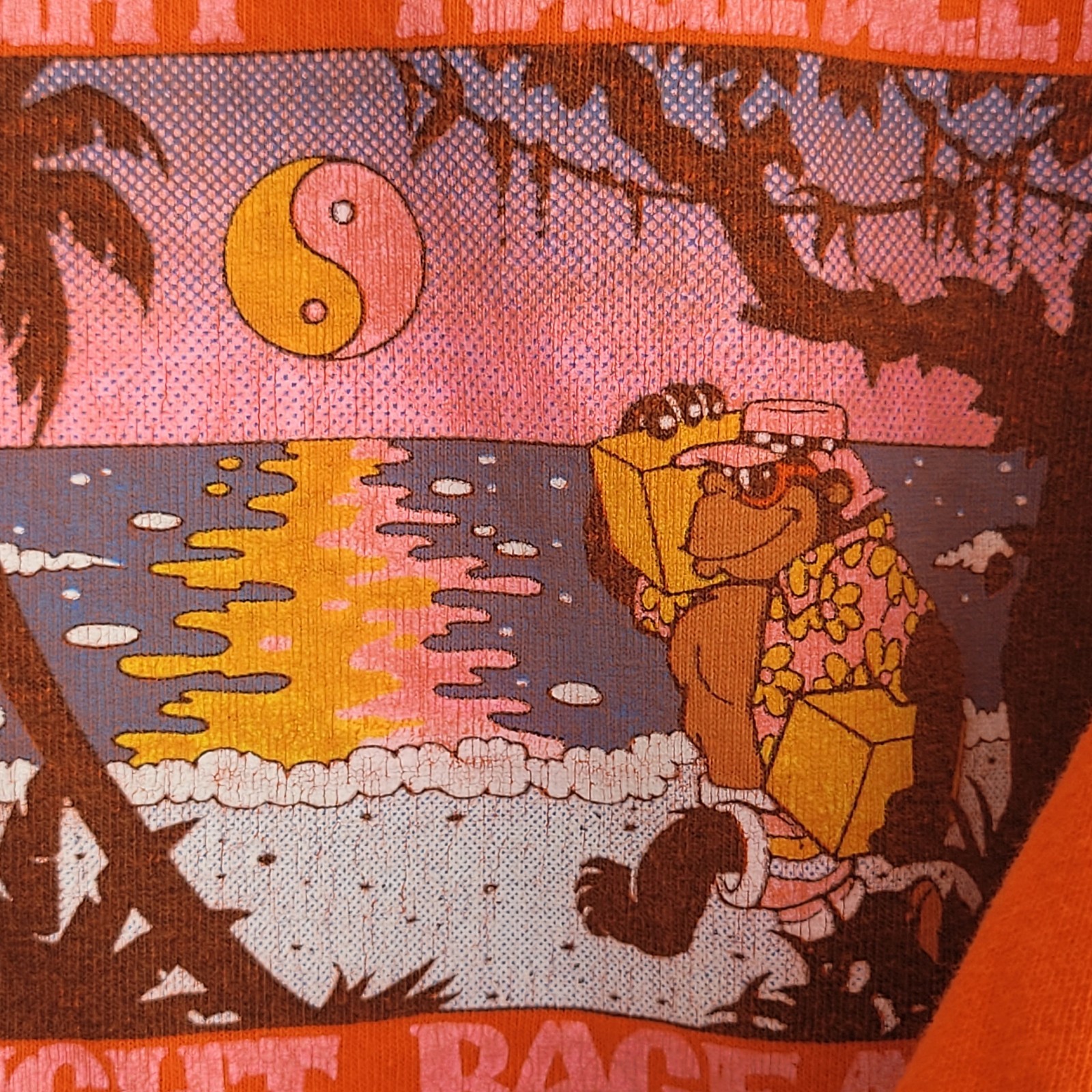 T&C Surf Design Hawaii T Shirt 1987 Surf All Day Rage All Night Da Boys Vtg Oran